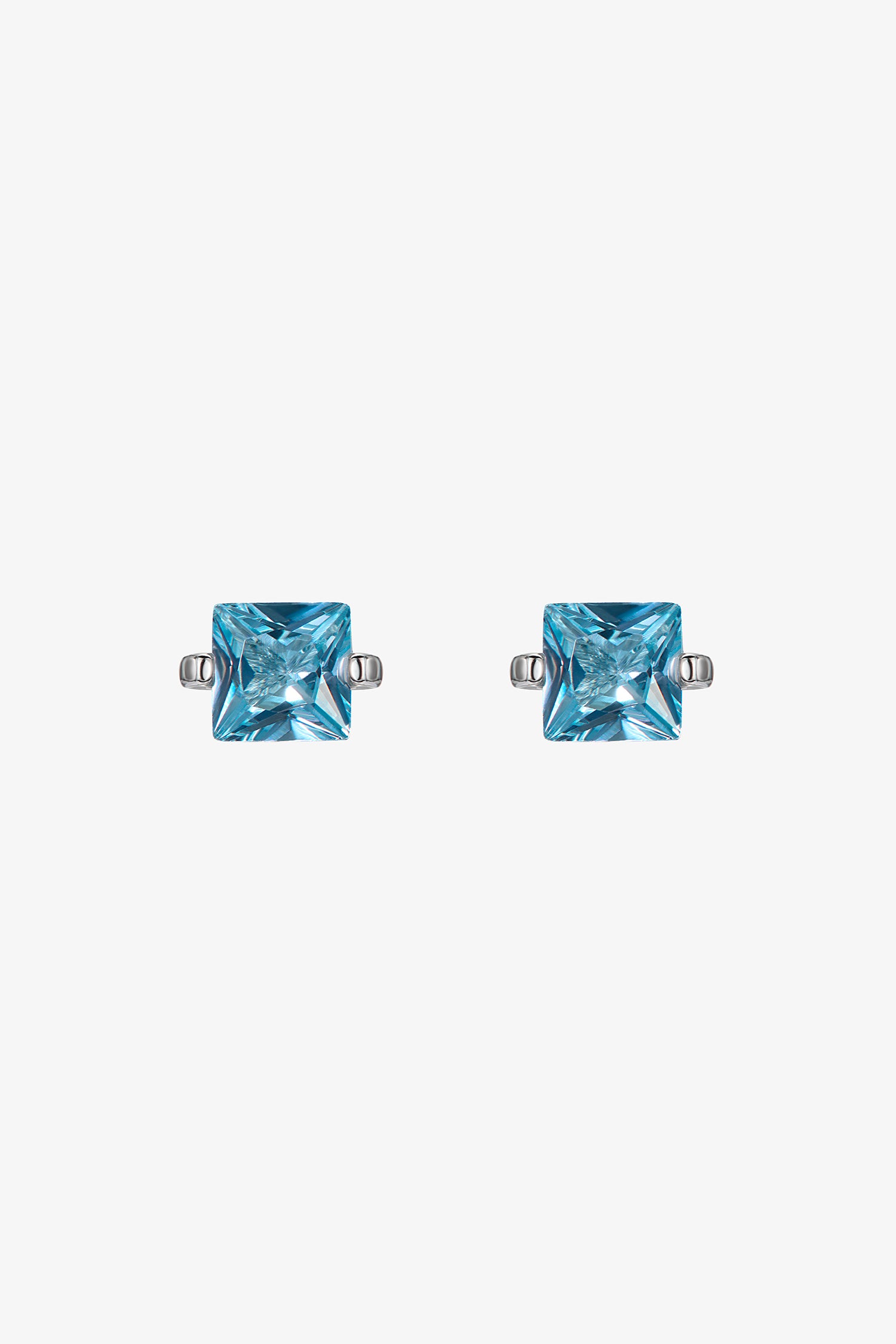 Blue Square Earrings