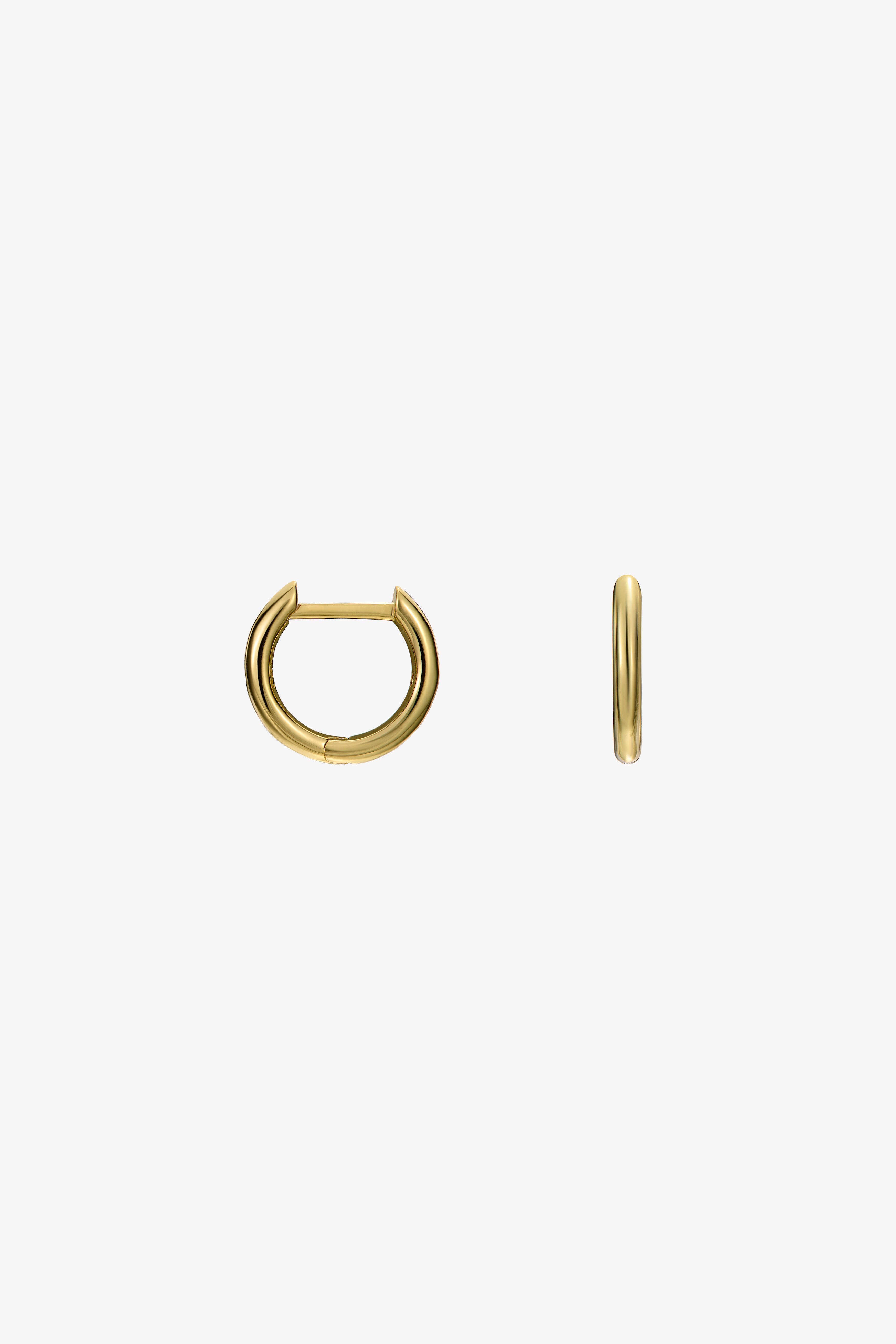 Gold Round Hoop Earrings