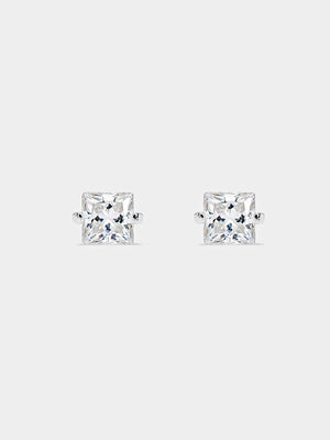 White Square Earrings M