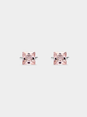 Morganite Square Earrings S