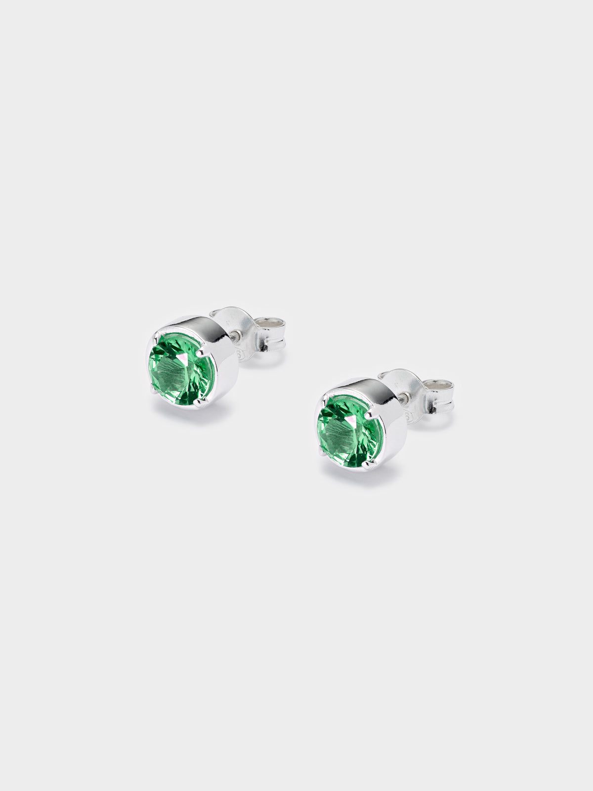 AW23 Green Round Stud Earrings
