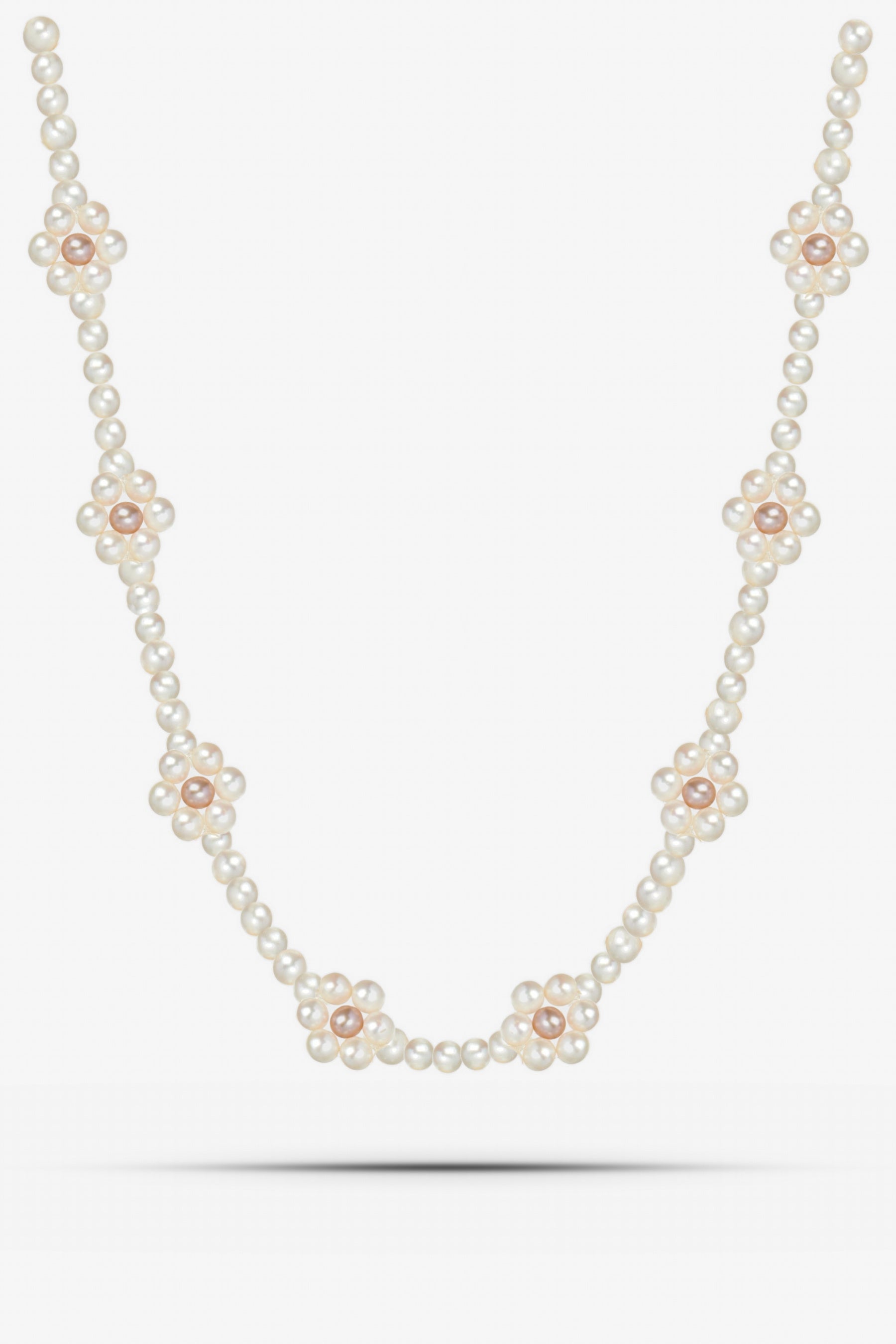 White and Pink Daisy Pearl Chain