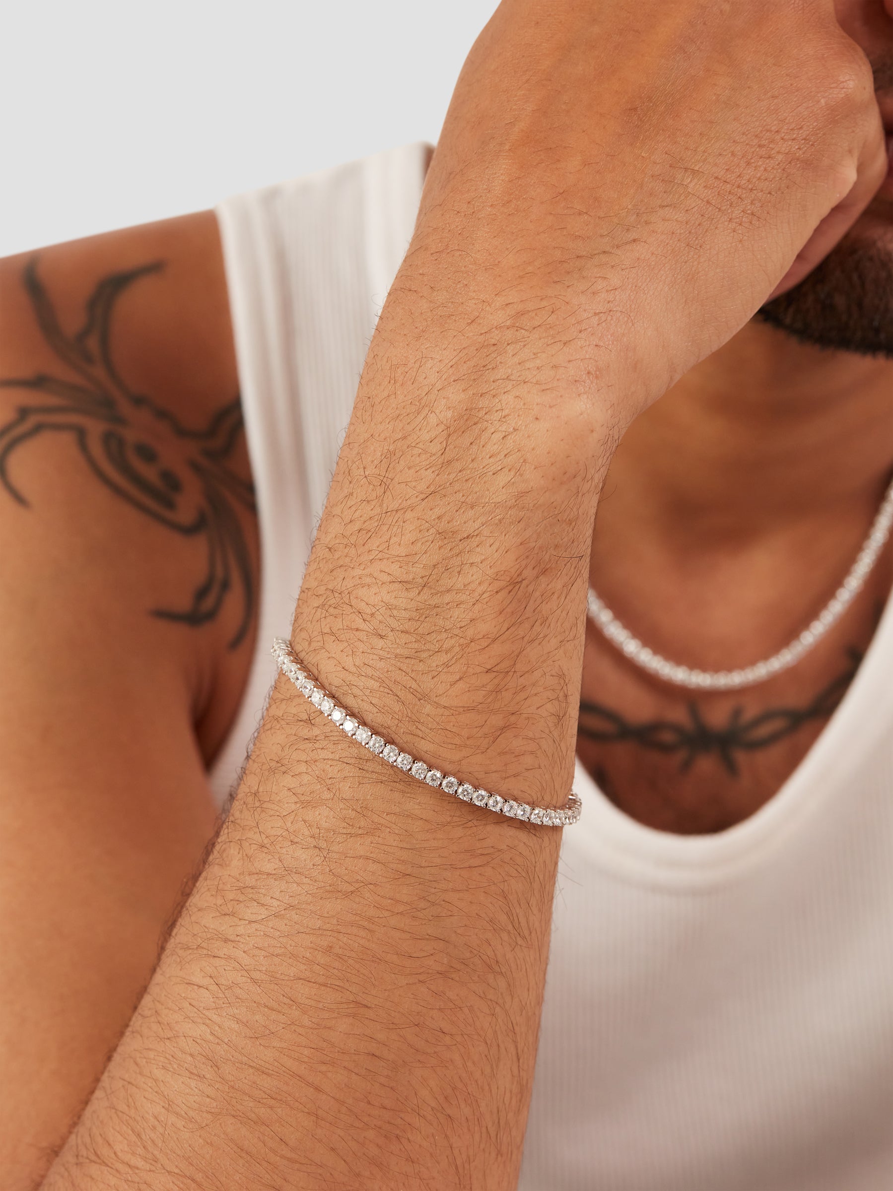 Classic White Tennis Bracelet