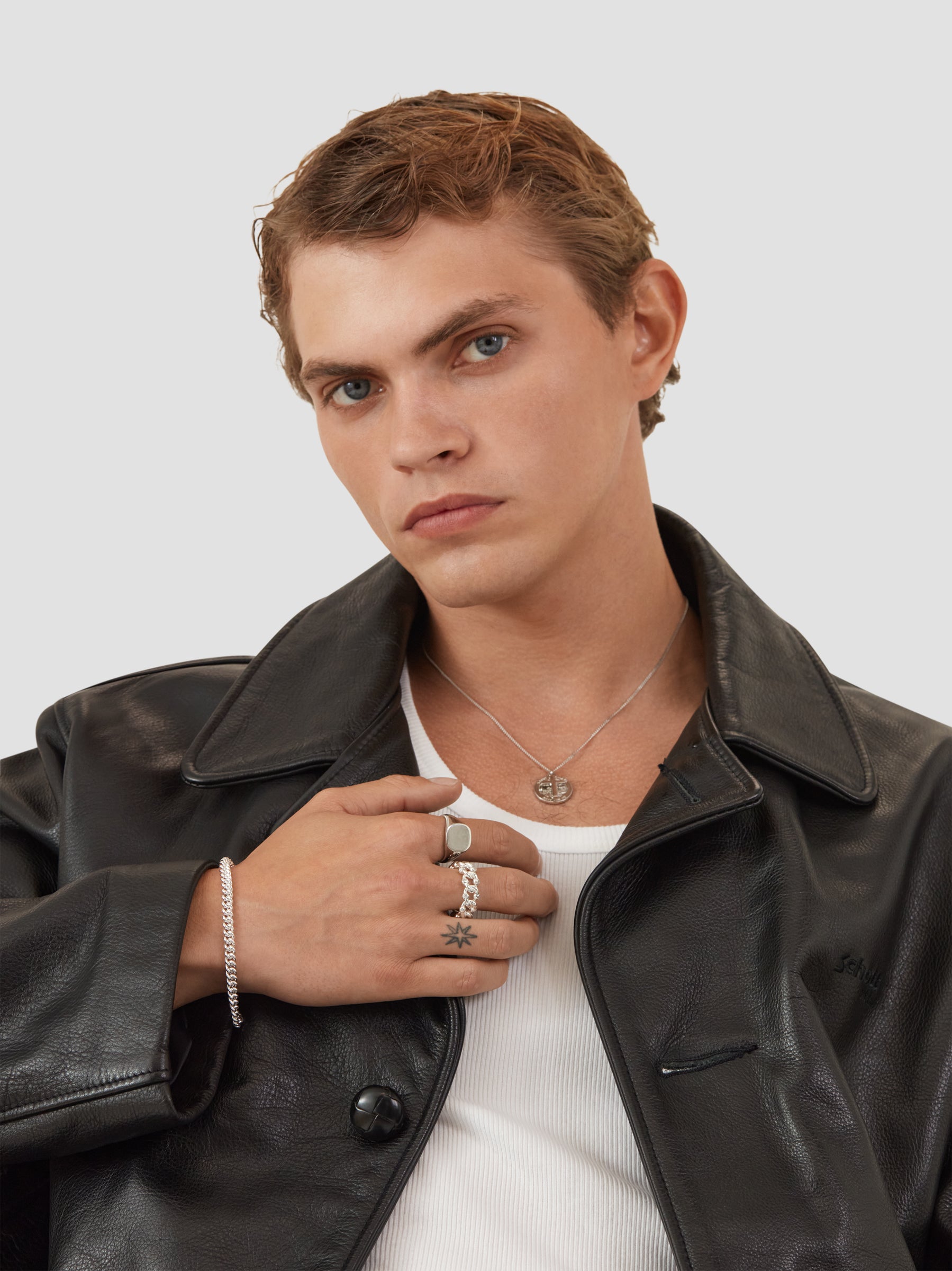 Silver Big Face Signet Ring