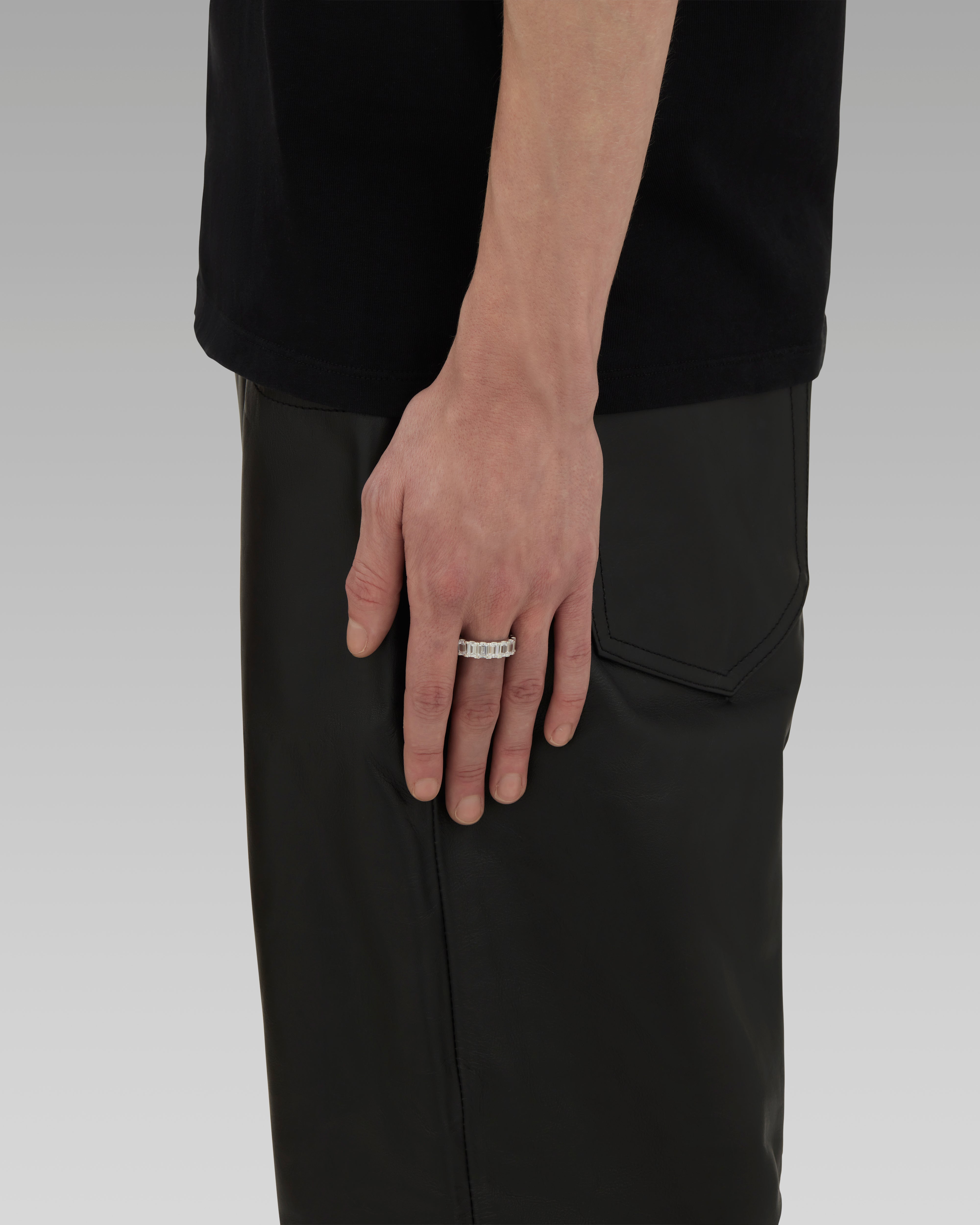 White Baguette Eternity Ring