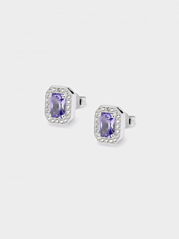 Lilac Crown Stud Earrings