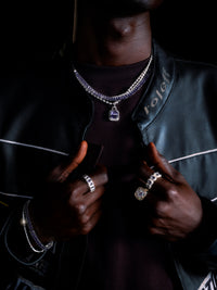 AW23 Lilac Emerald Cut Tennis Chain