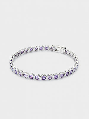 Purple Round Tennis Bracelet