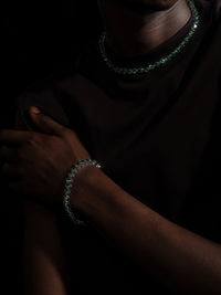 AW23 Green Heart Tennis Bracelet