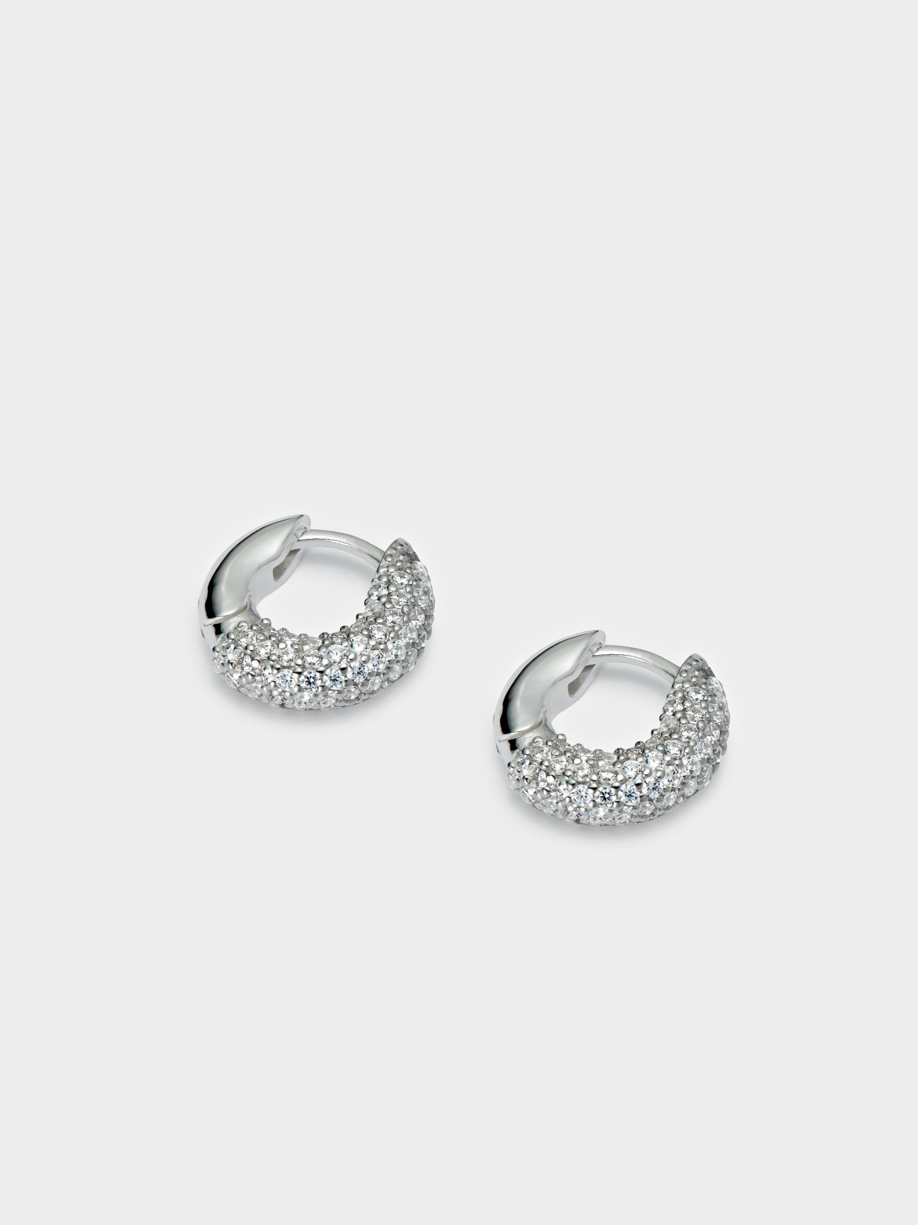 Pave Hoop Earrings