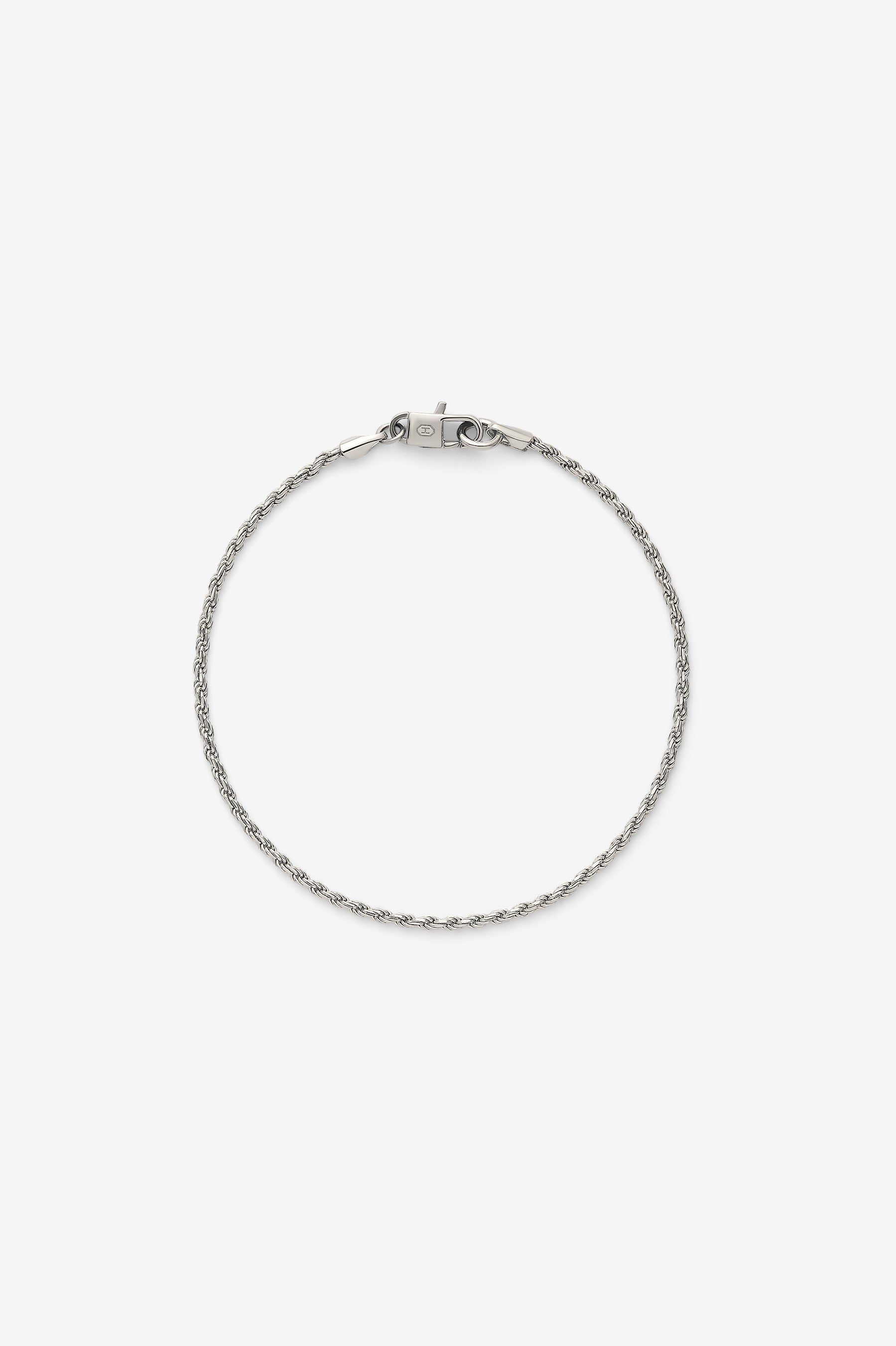 Silver Twisted Rope Bracelet S