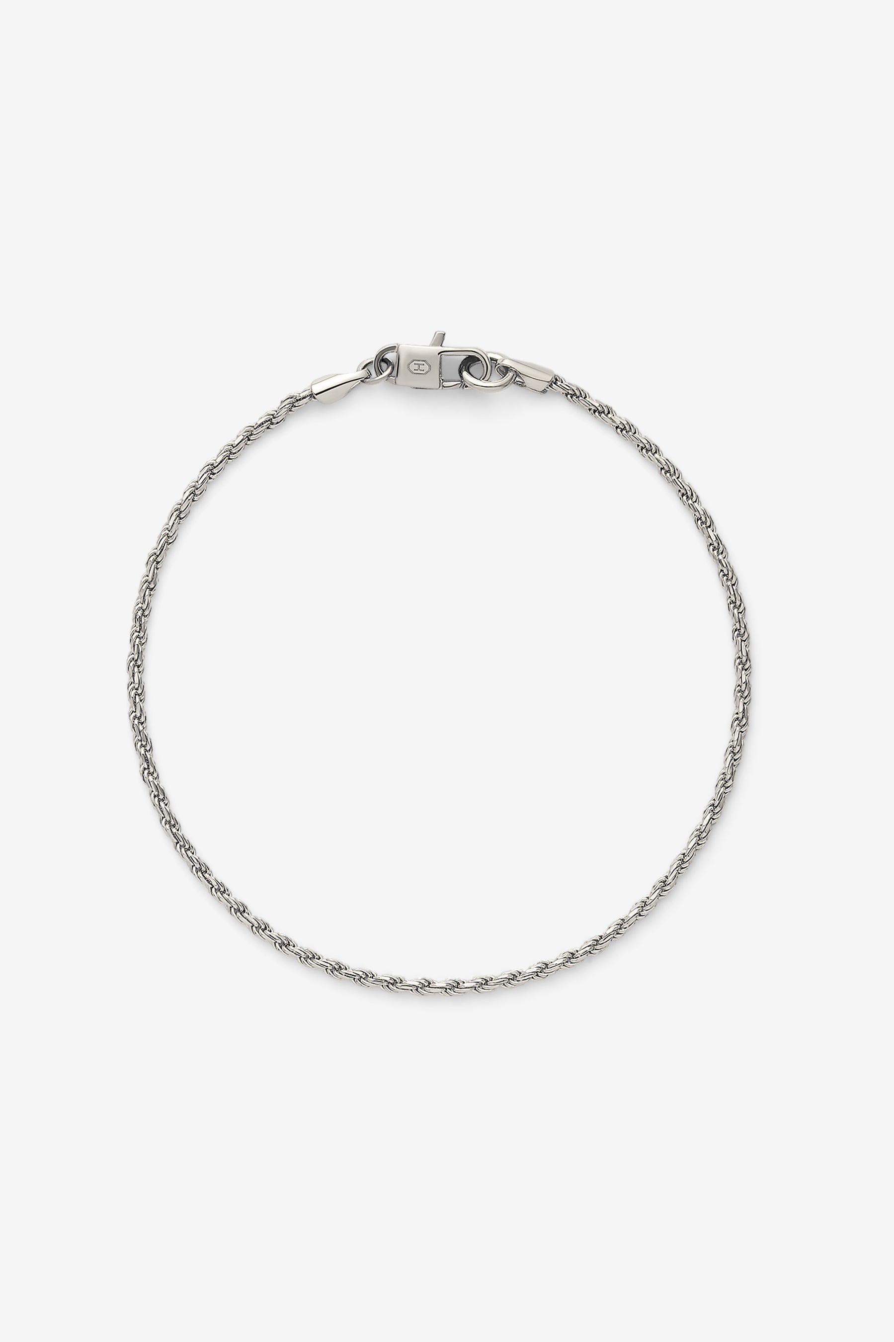 Silver Twisted Rope Bracelet S