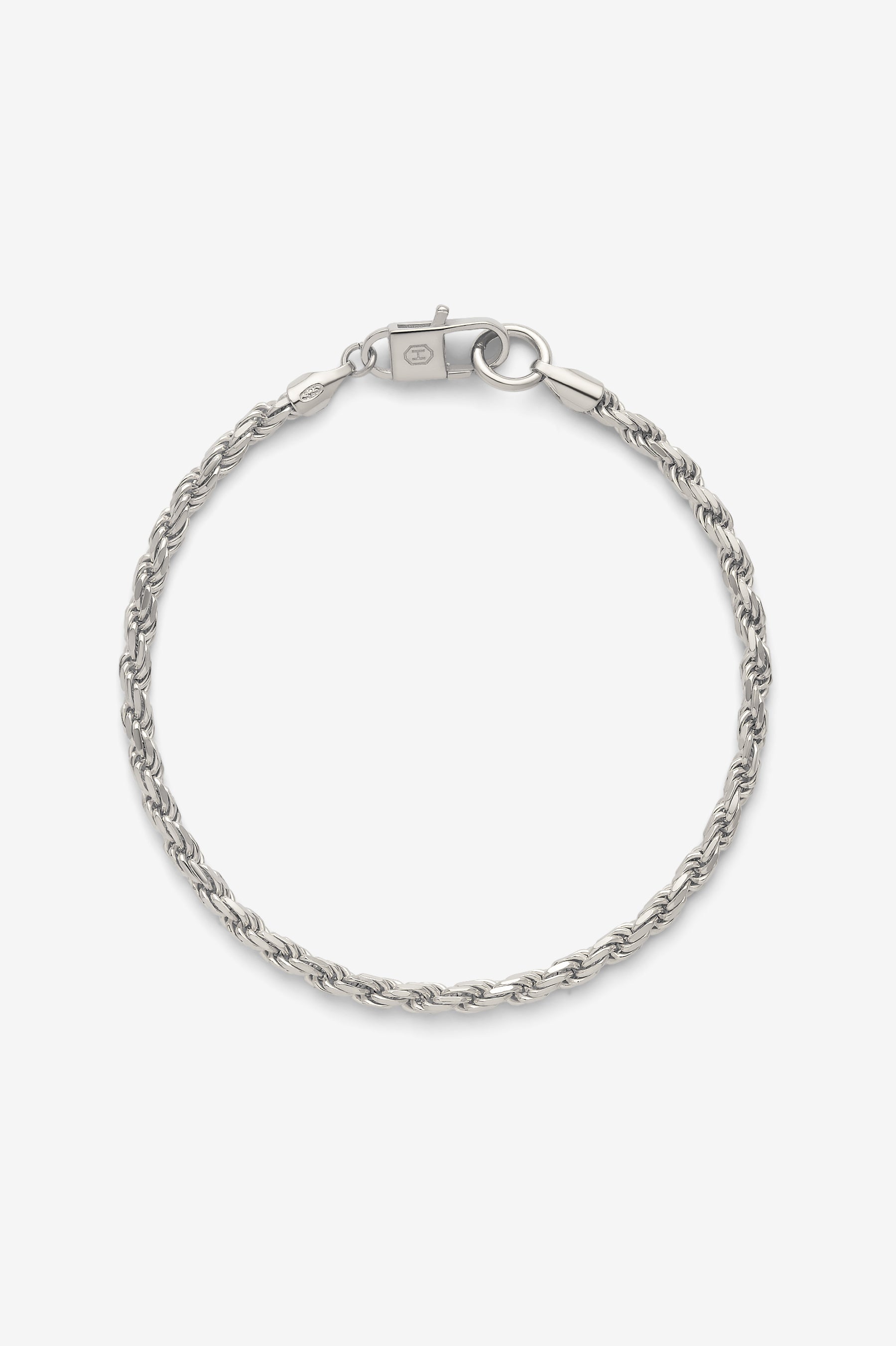 Silver Twisted Rope Bracelet M