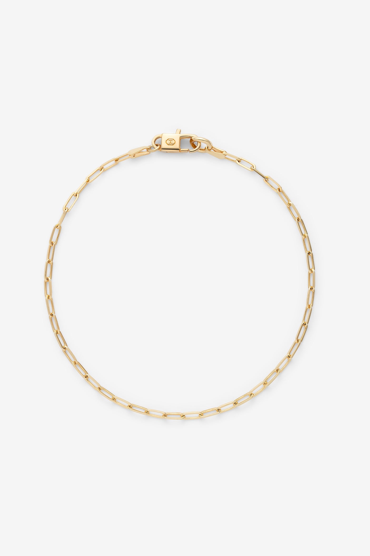 Gold Paper Clip Bracelet S