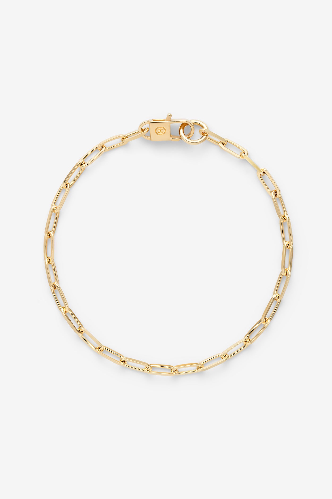 Gold Paper Clip Bracelet M