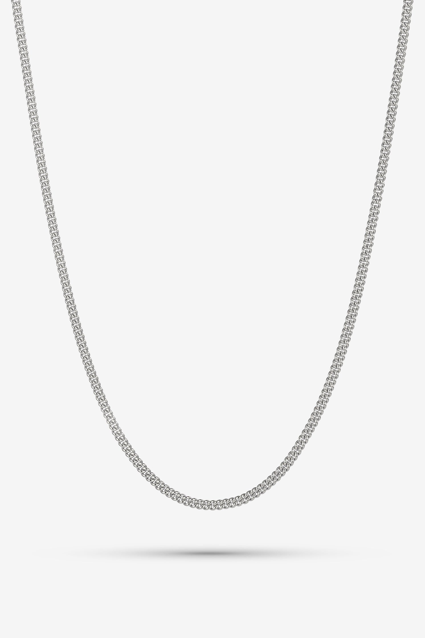 Silver Round Curb Chain S