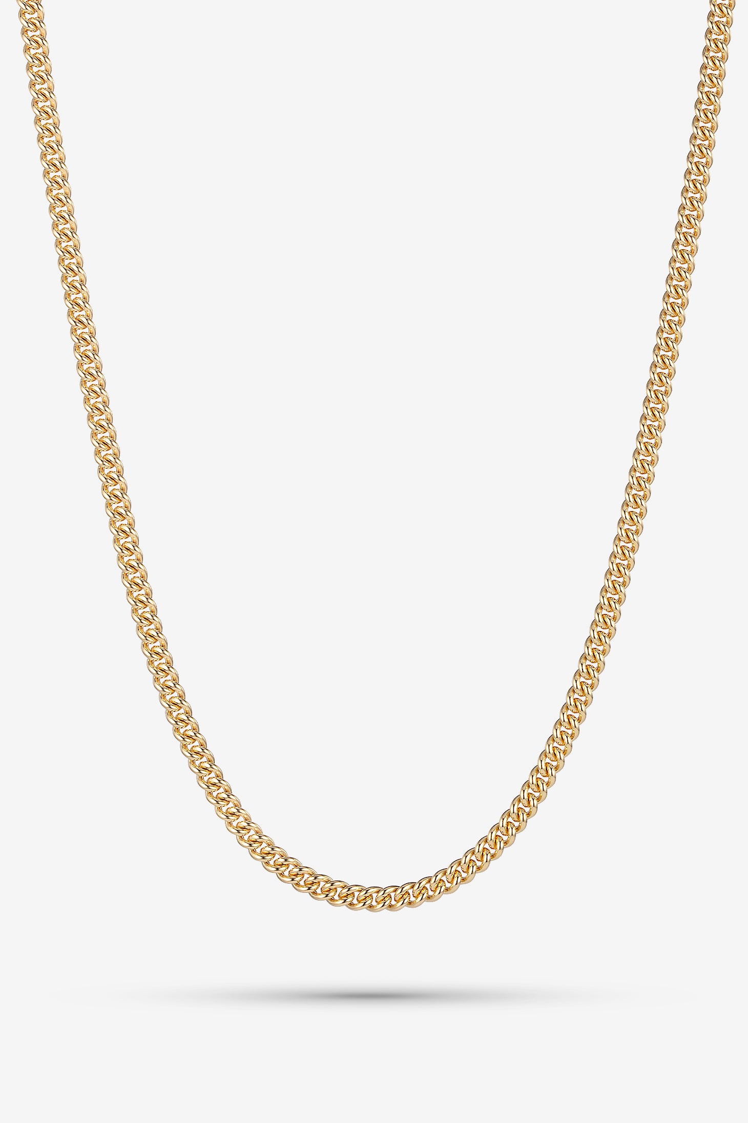 Gold Round Curb Chain M