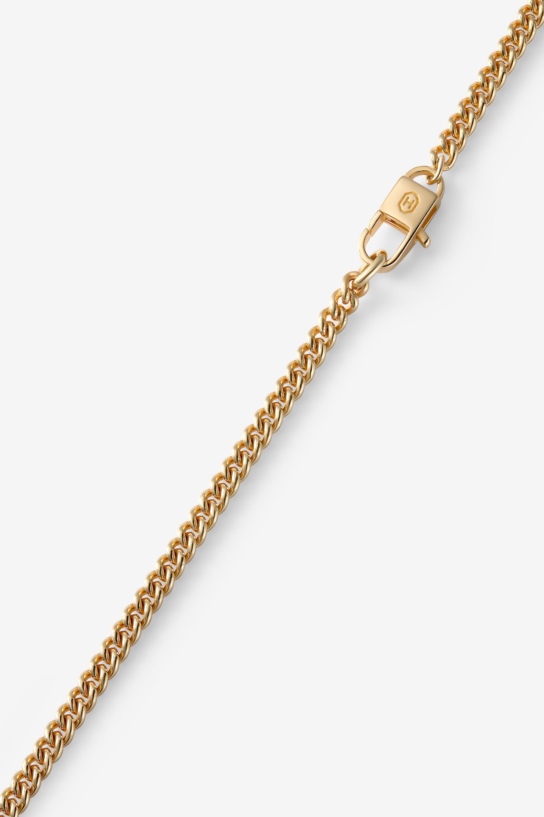 Gold Round Curb Bracelet M