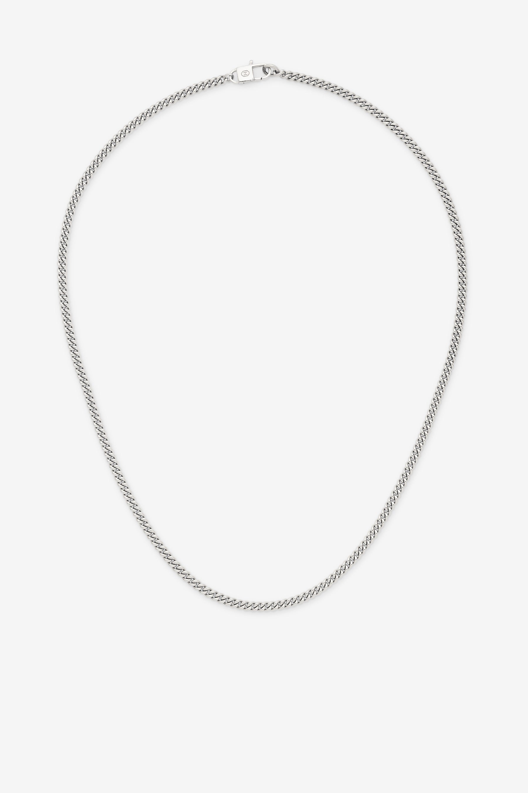 Silver Round Curb Chain M