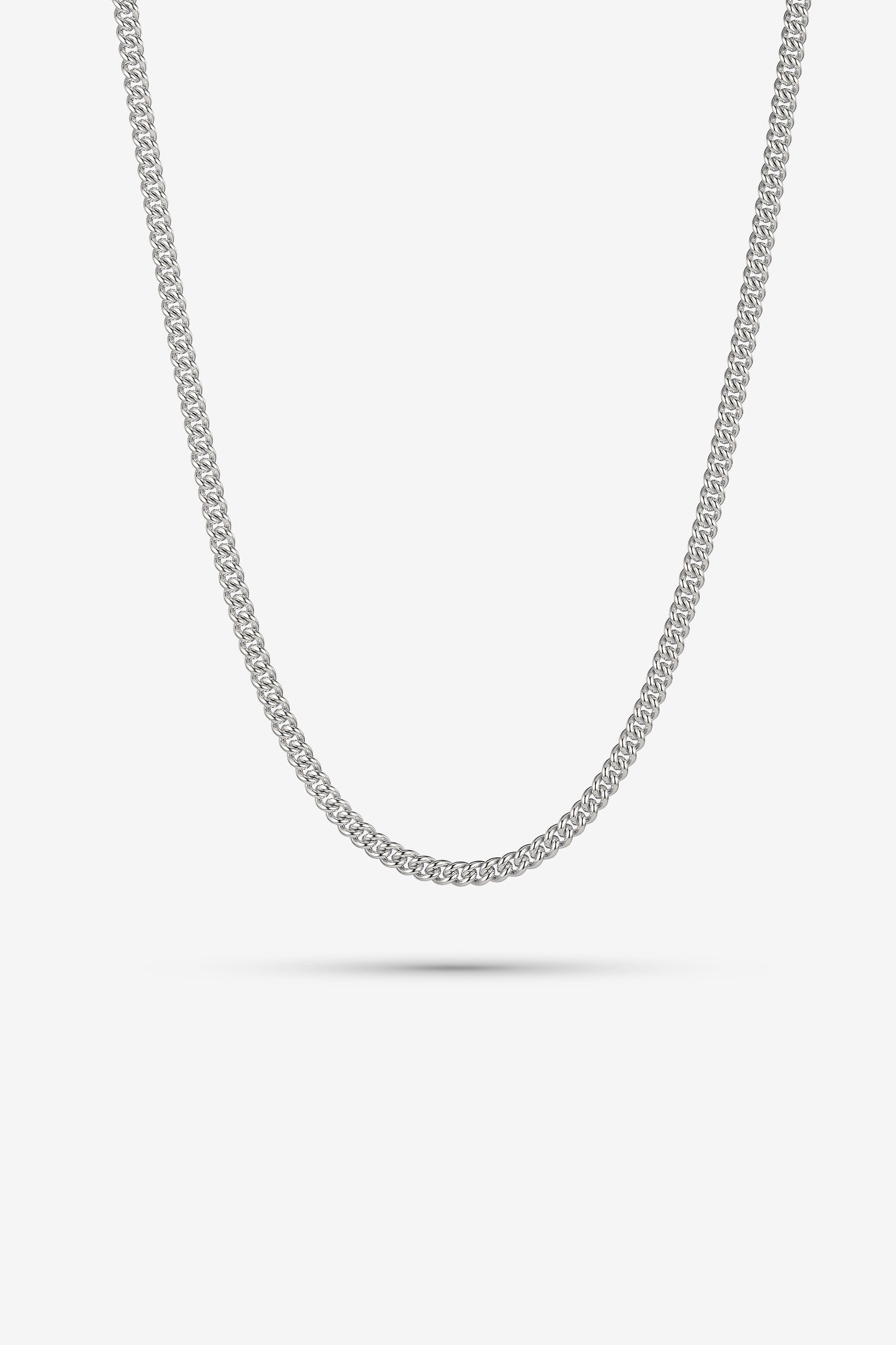 Silver Round Curb Chain M