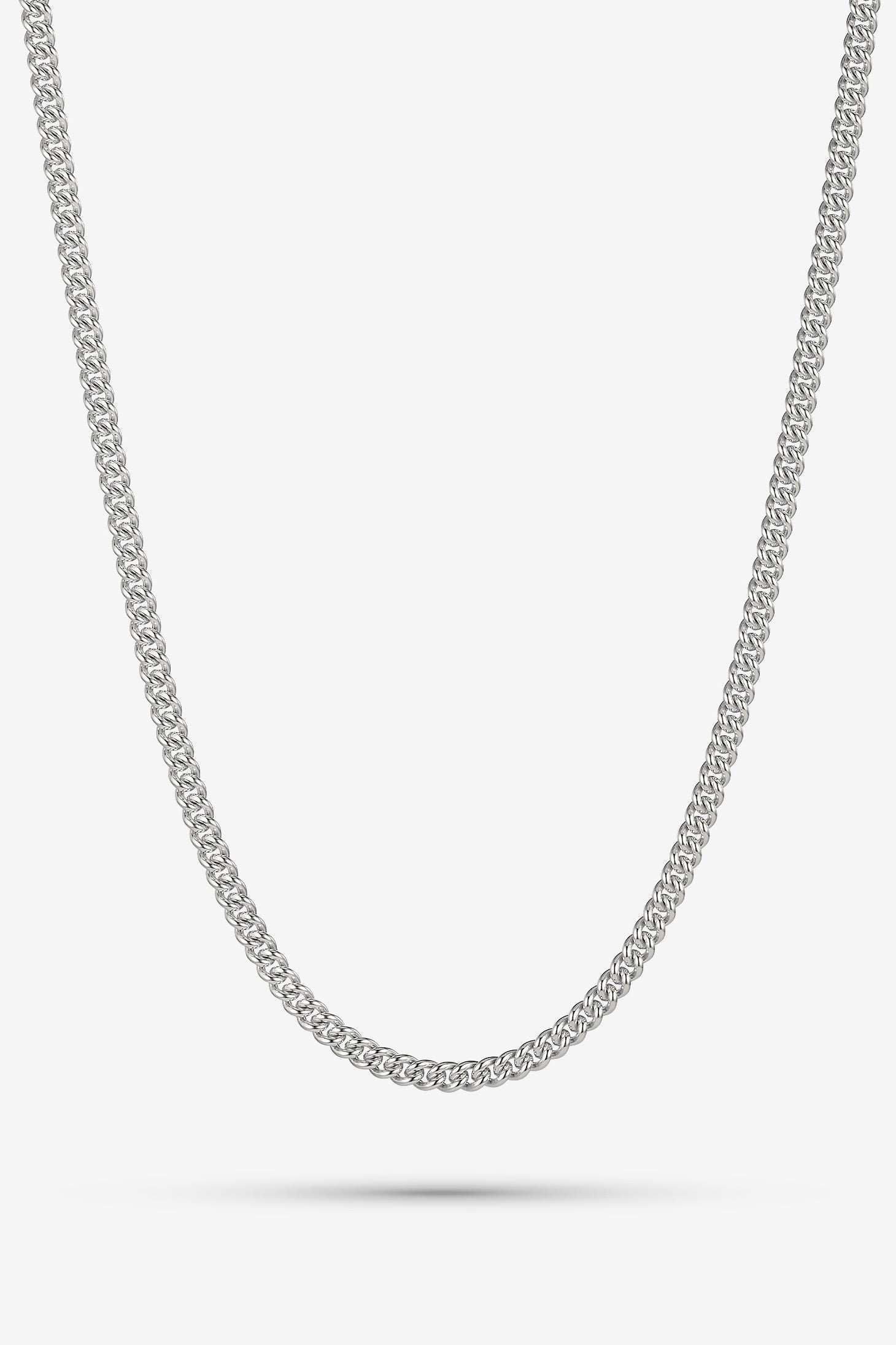 Silver Round Curb Chain M
