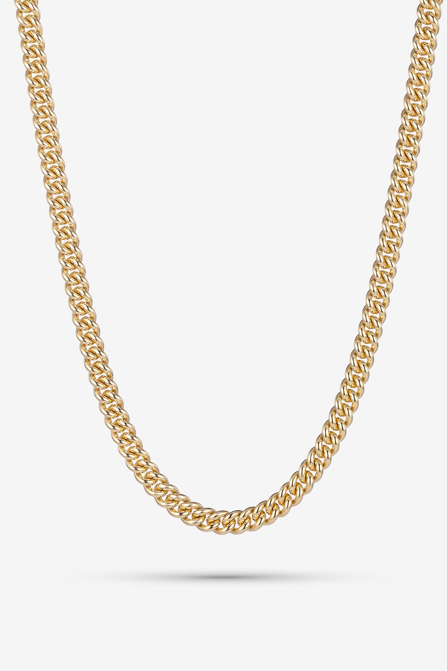 Gold Round Curb Chain L