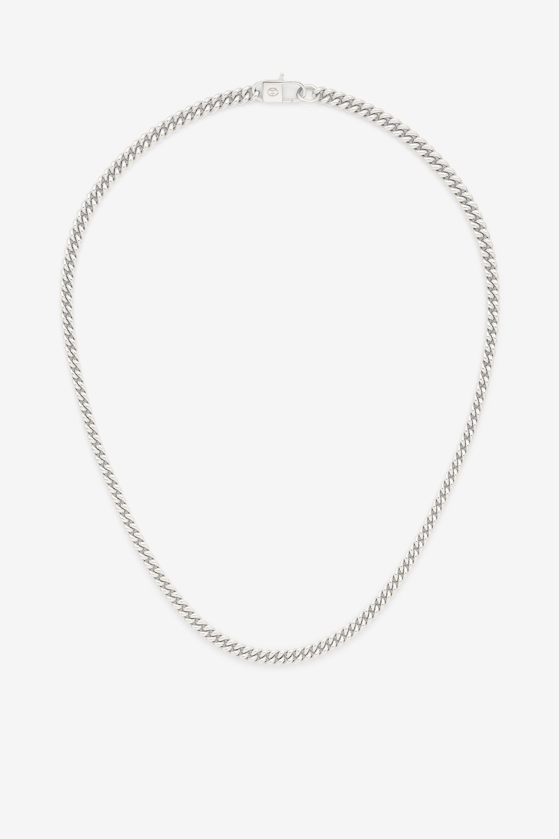 Silver Round Curb Chain L