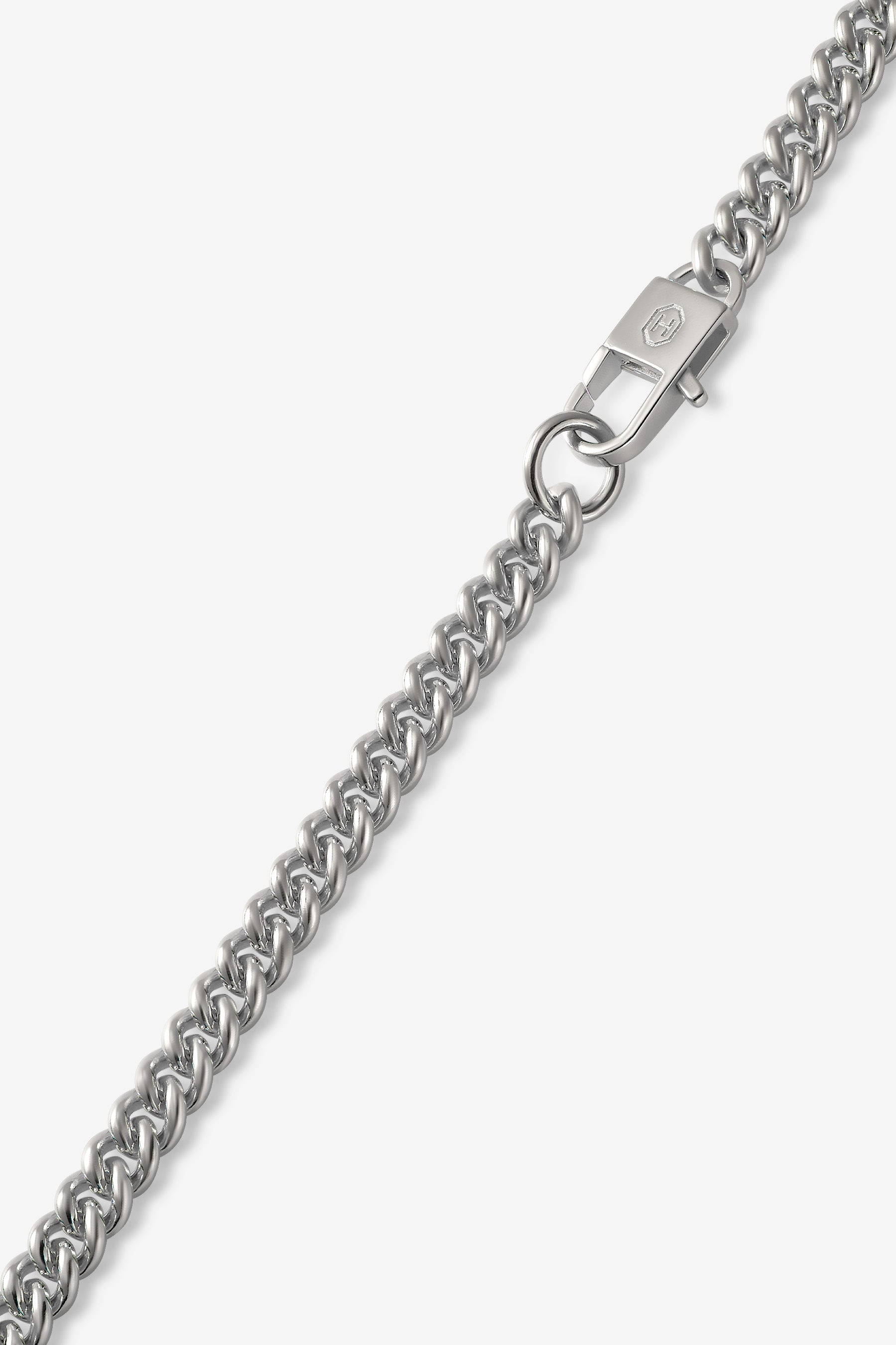Silver Round Curb Chain L