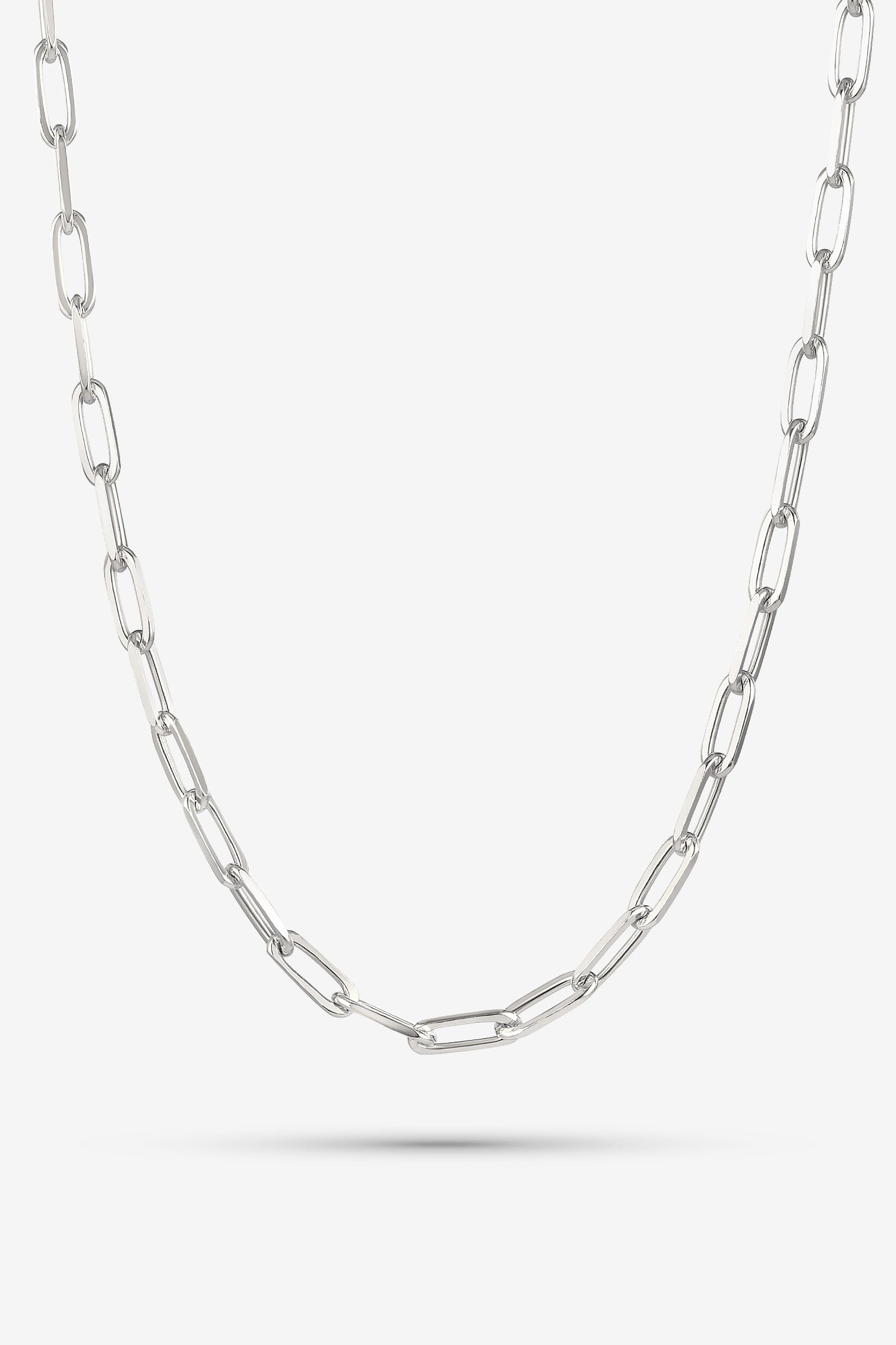 Silver Paper Clip Chain M