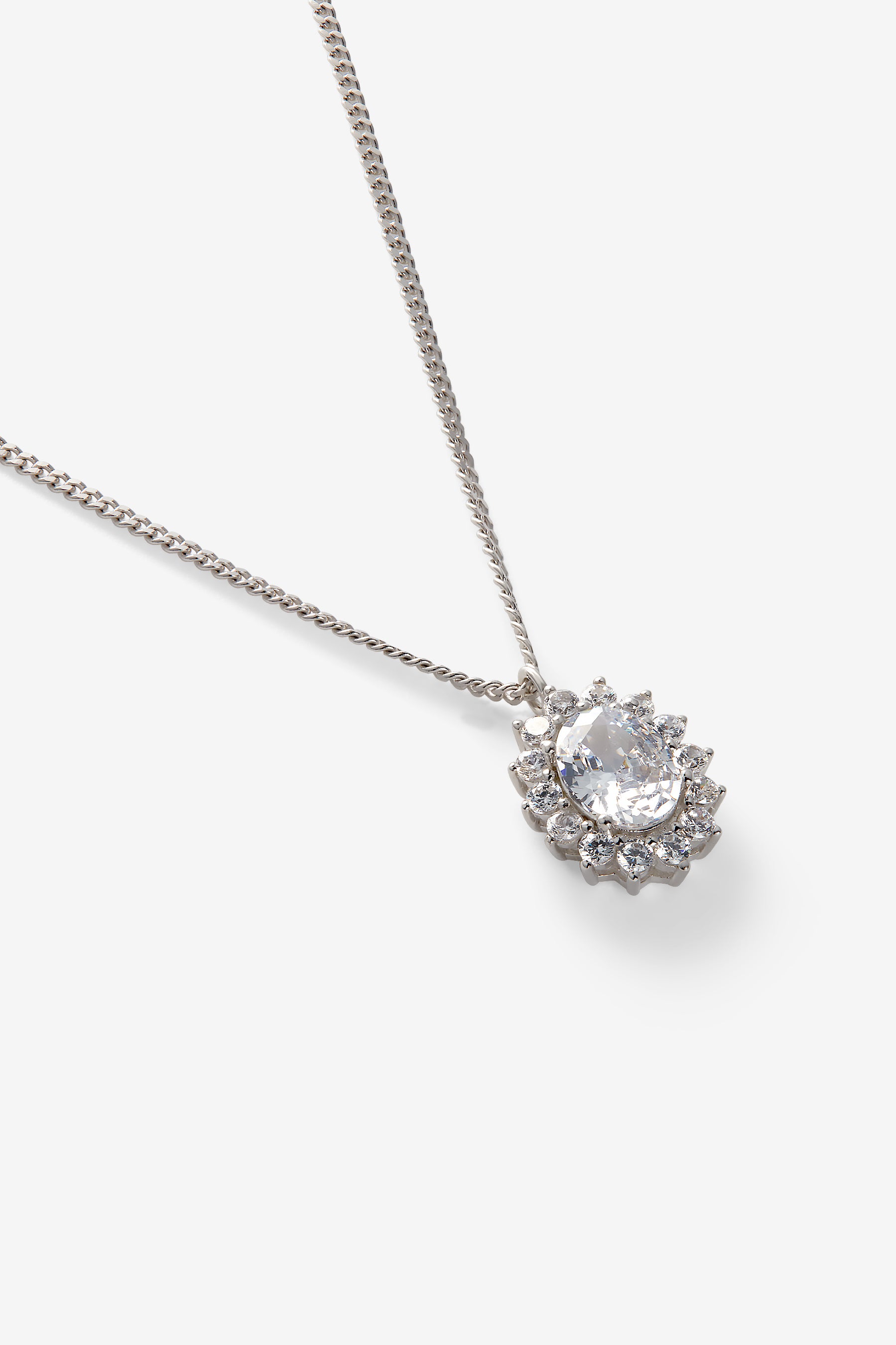 Silver Crown Stone Pendant