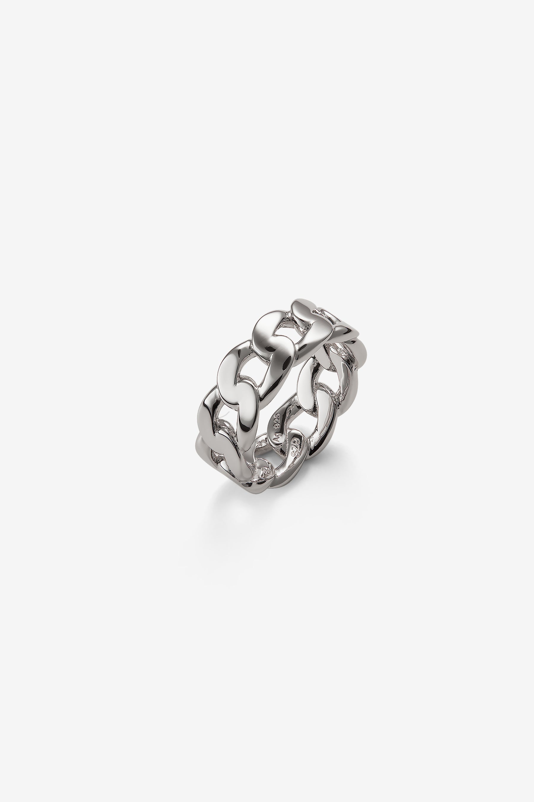 Silver Cuban Link Ring