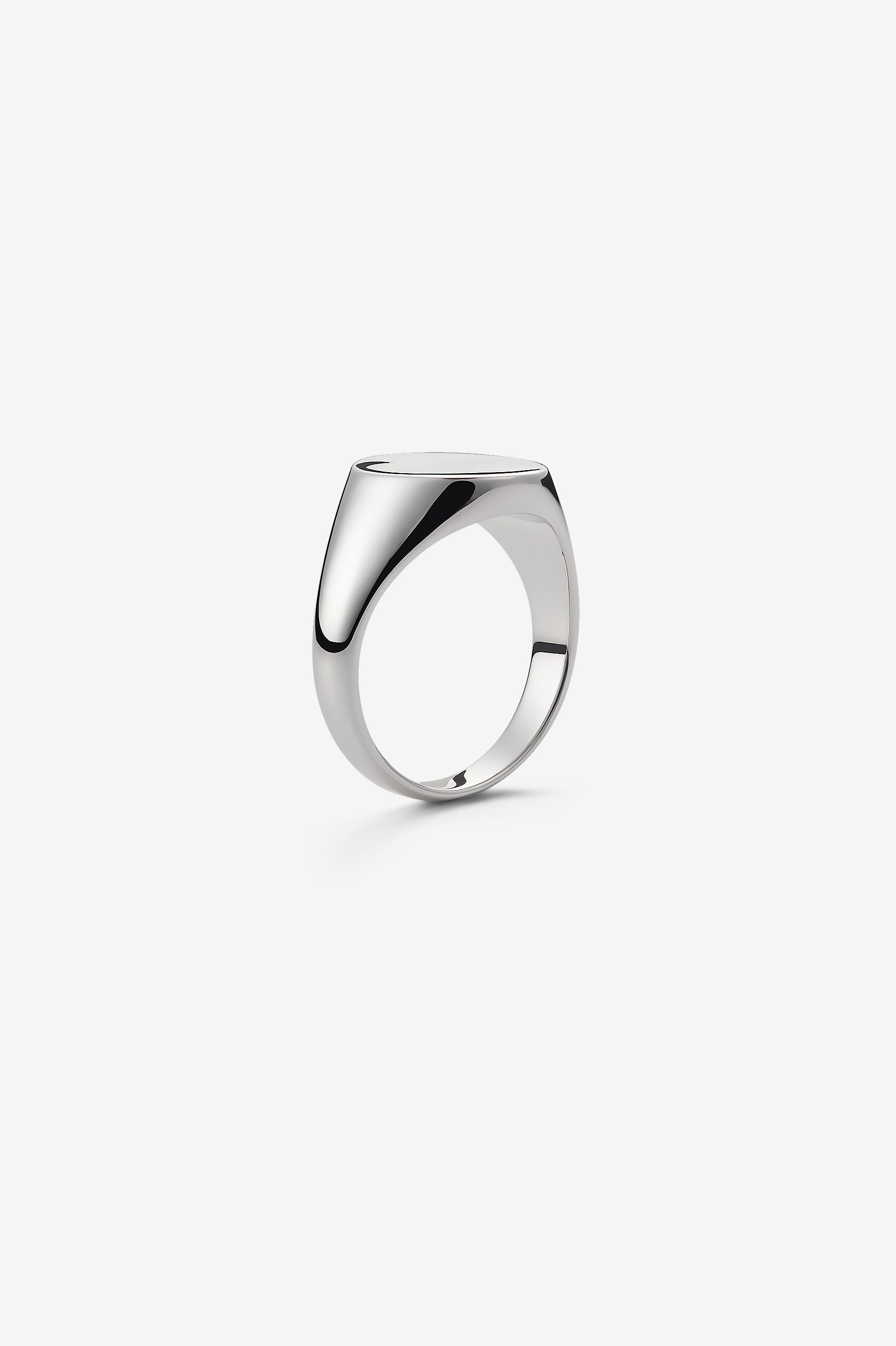 Silver Oval Signet Ring