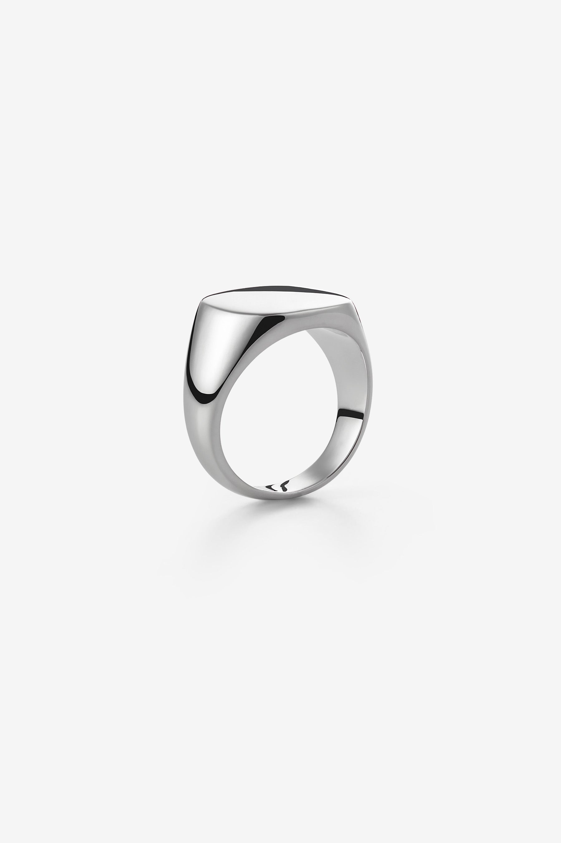 Silver Big Face Signet Ring