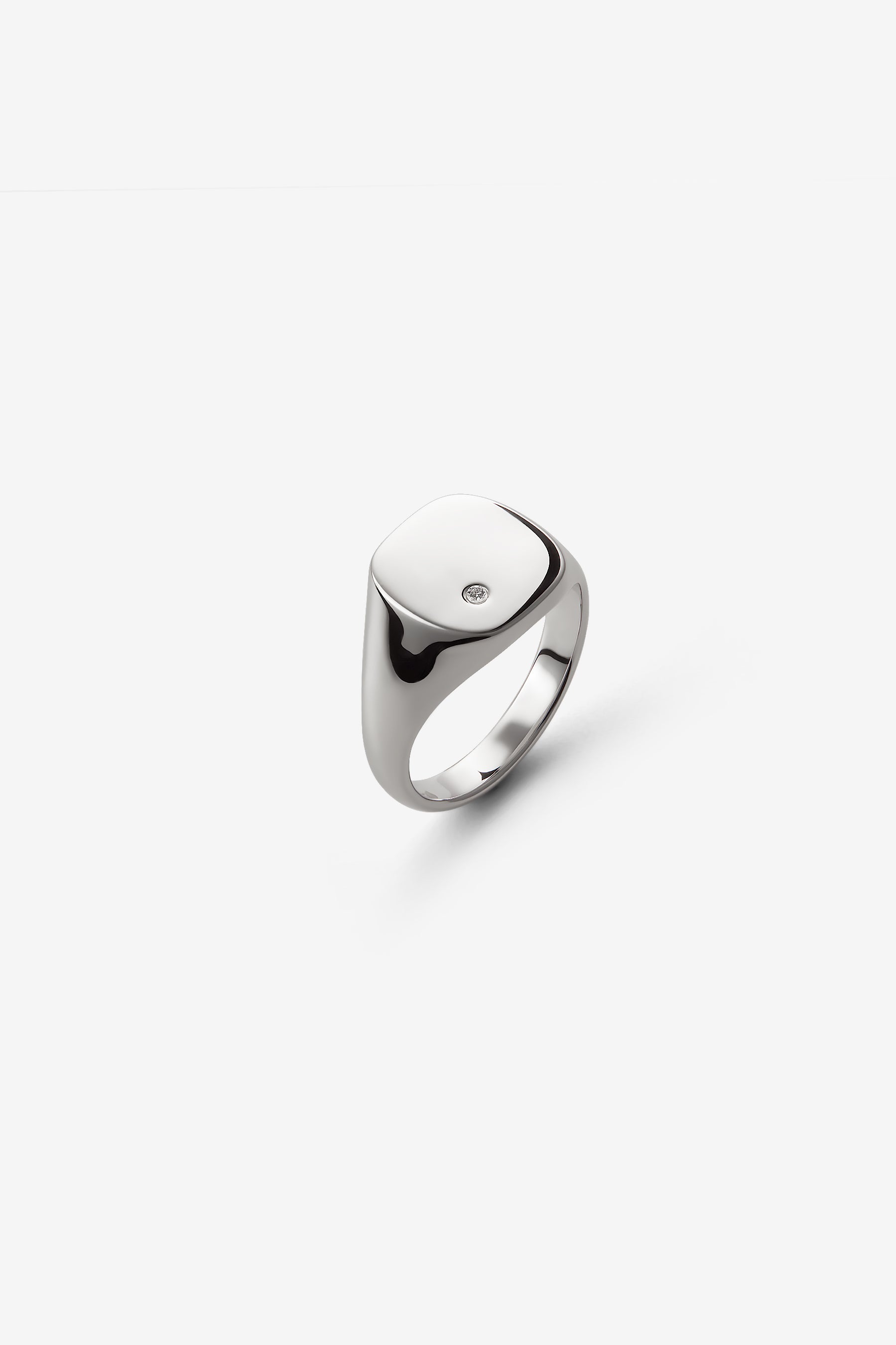 Silver Cushion Signet Ring