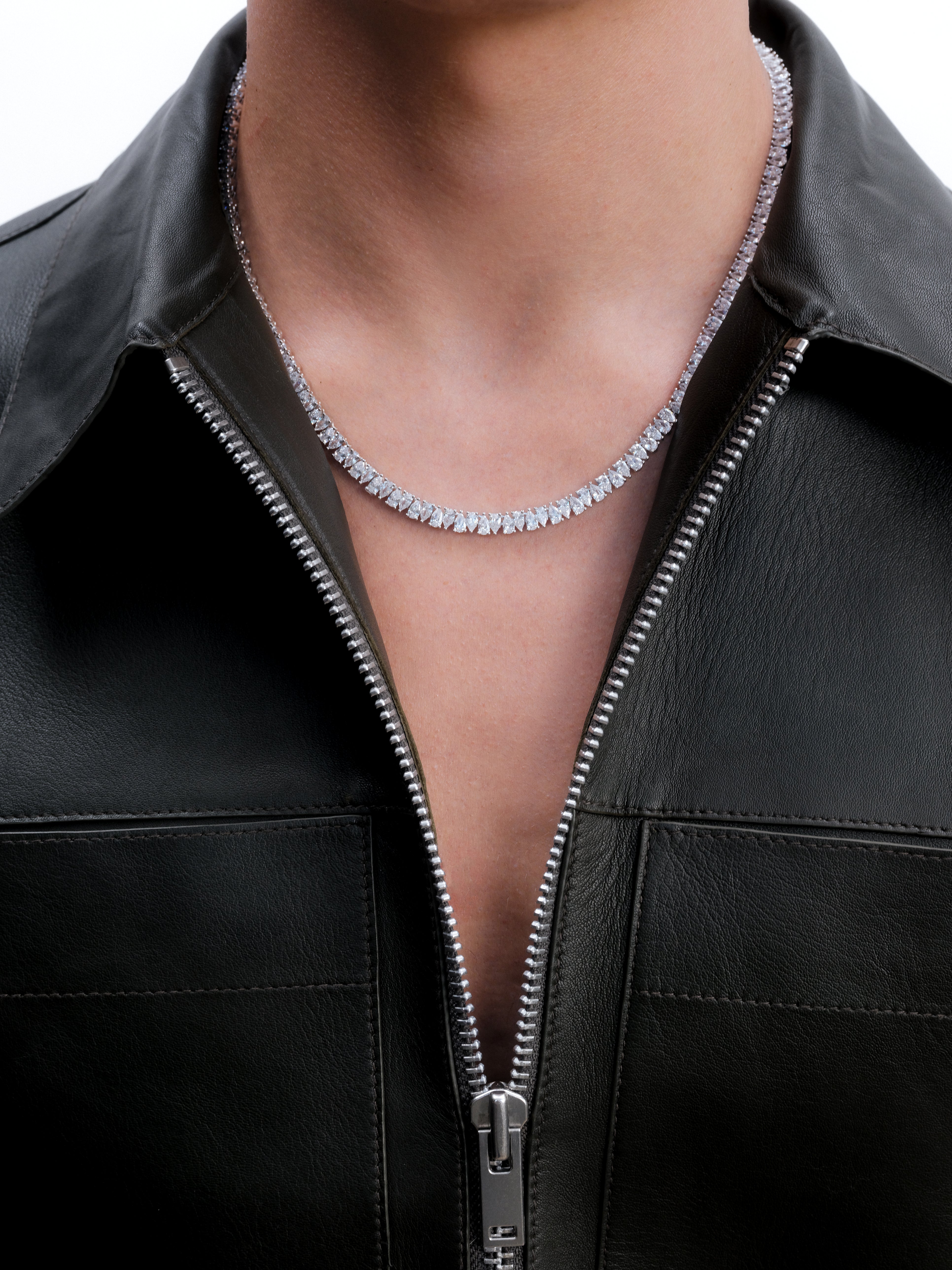 White Drop Tennis Chain