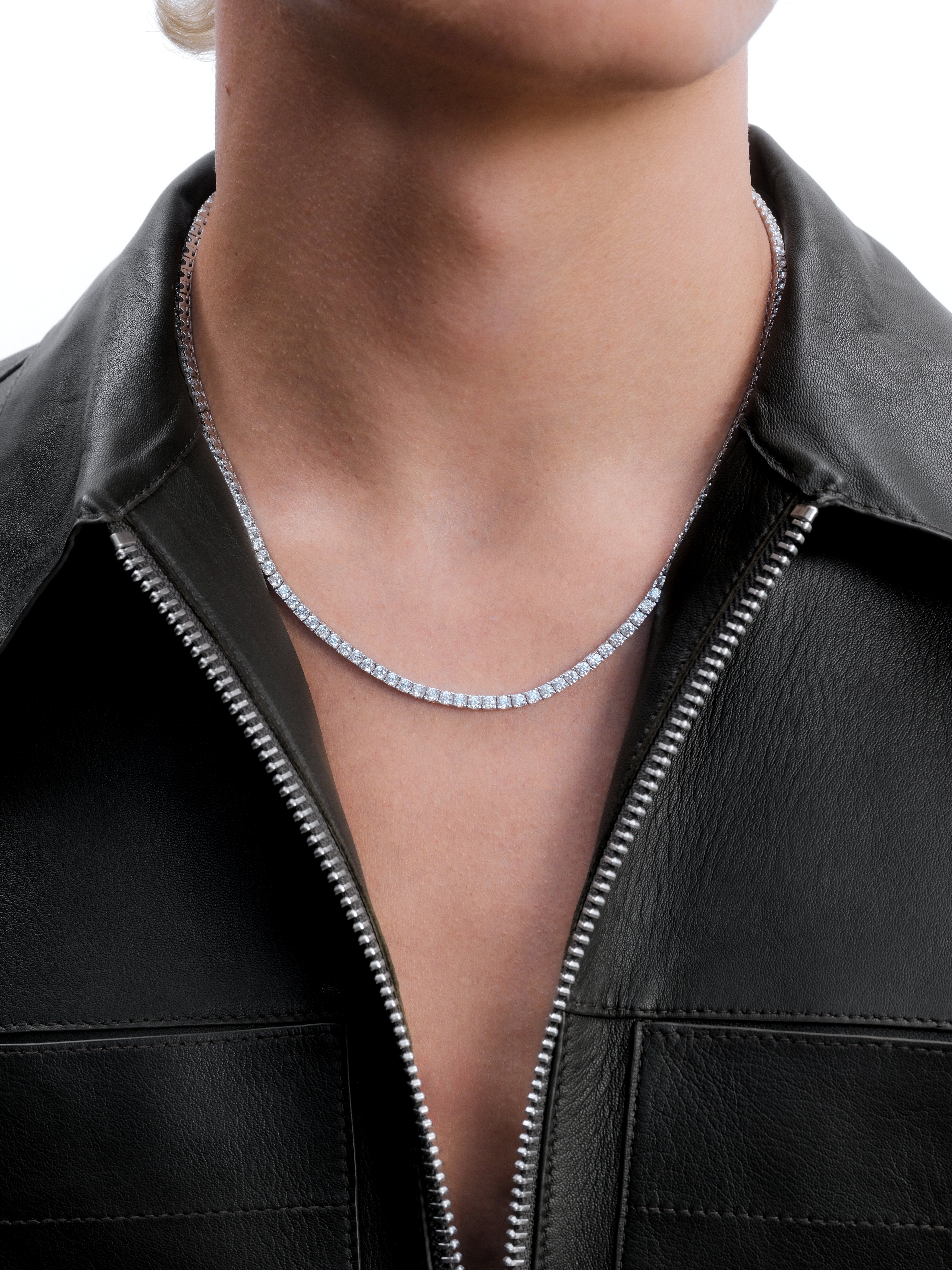 White Classic Tennis Chain M