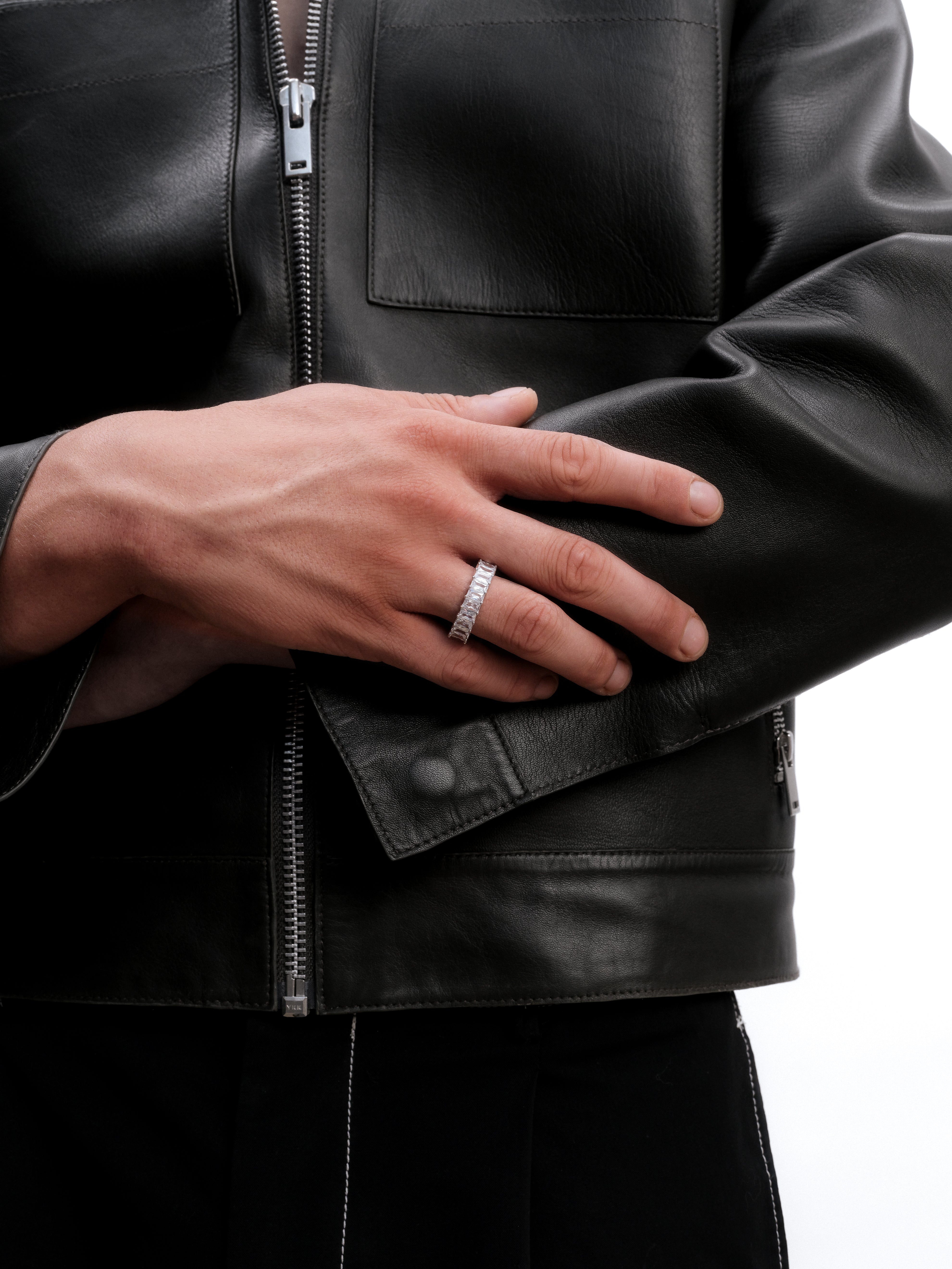 White Baguette Eternity Ring