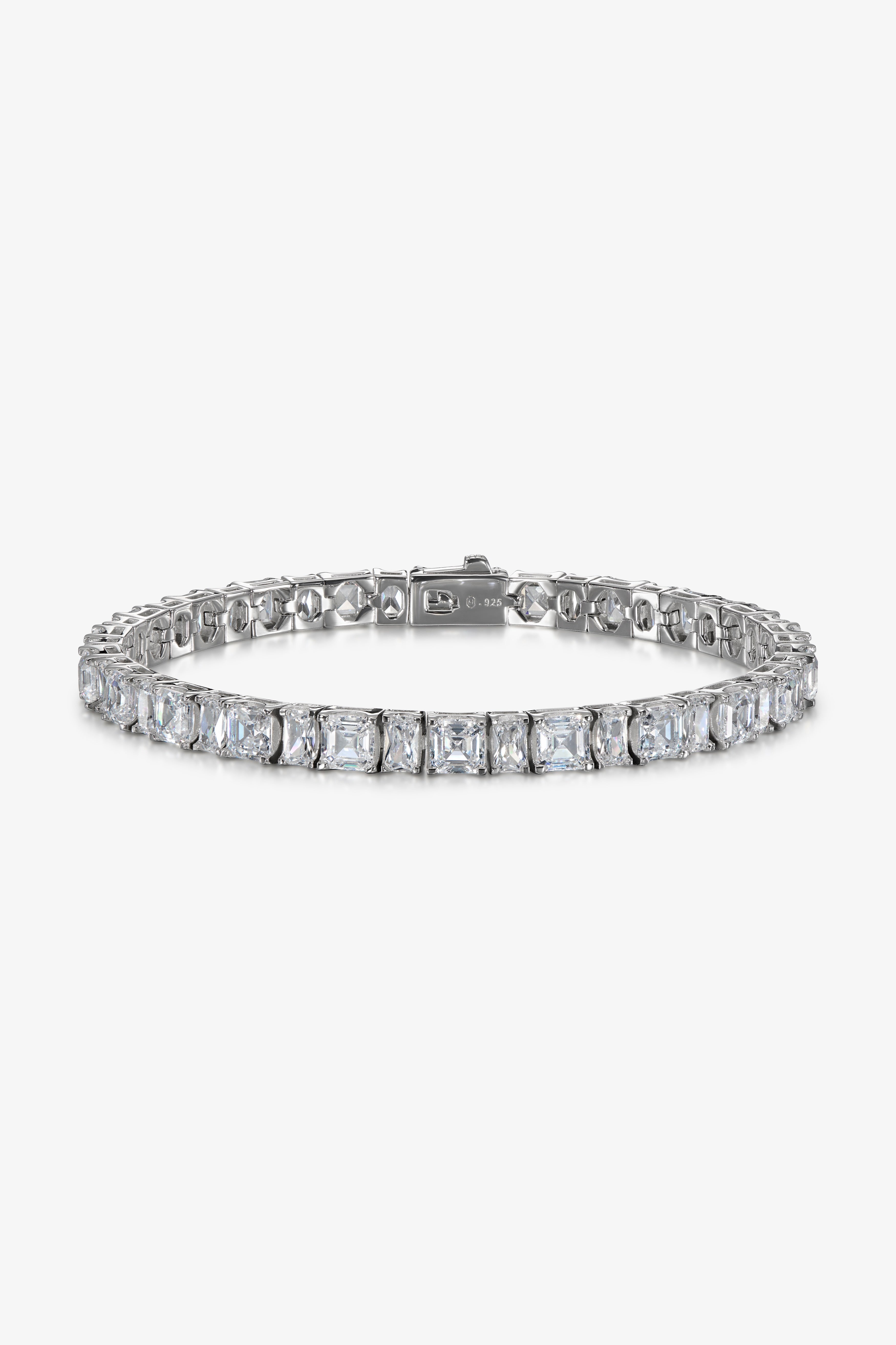 White Puzzle Tennis Bracelet