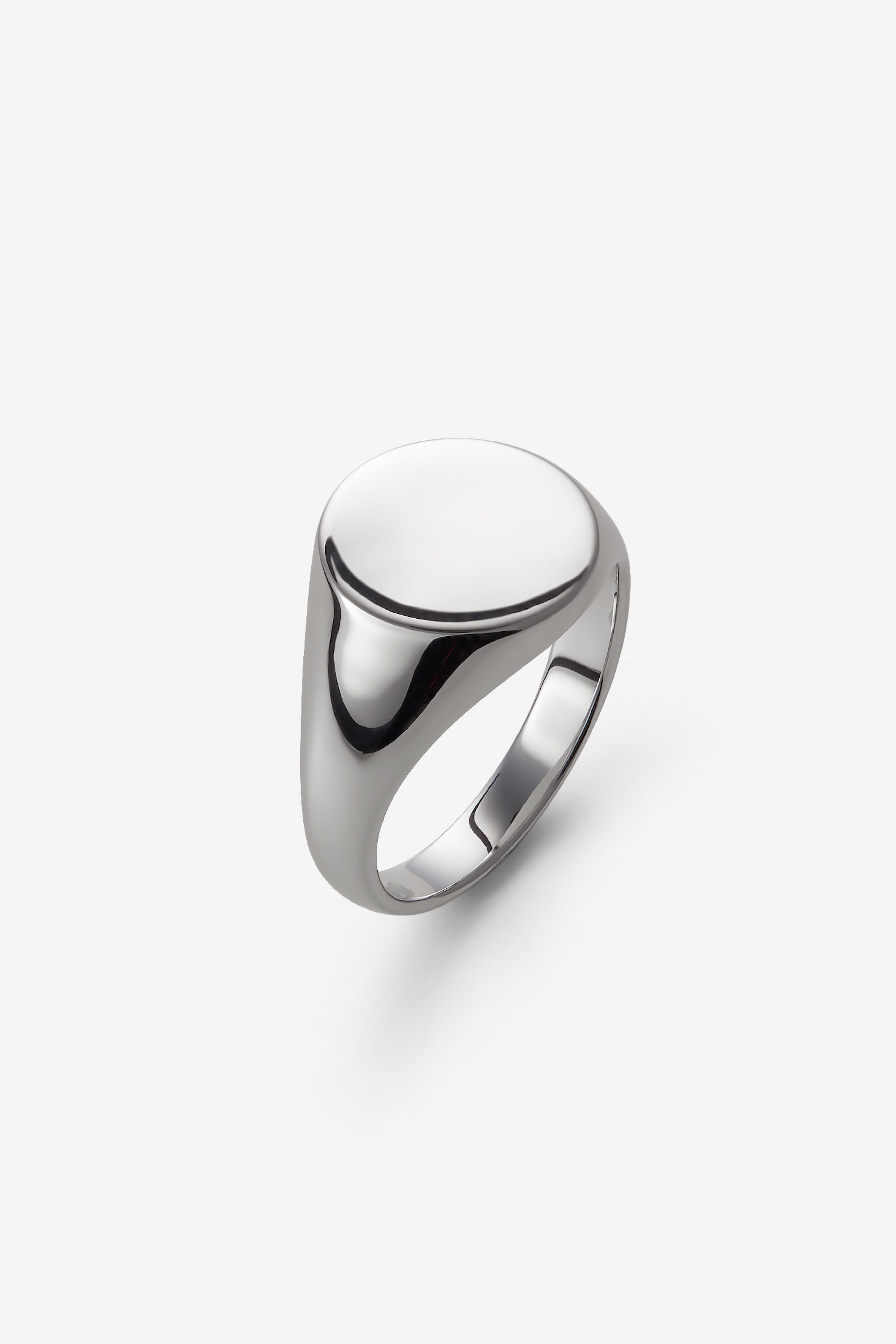 Silver Oval Signet Ring