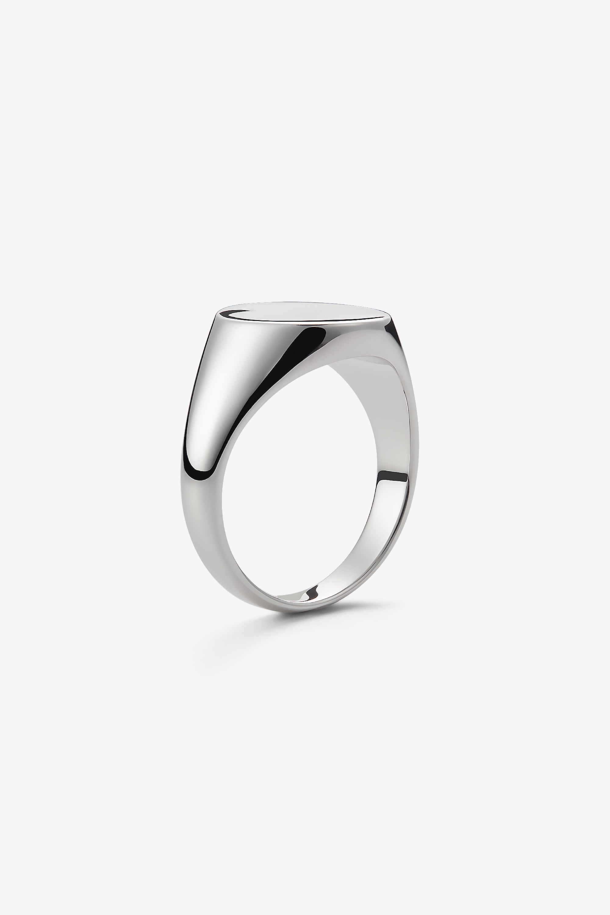 Silver Oval Signet Ring