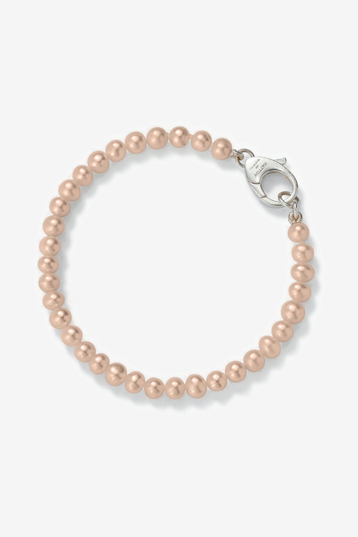 Small Peach Pearl Bracelet