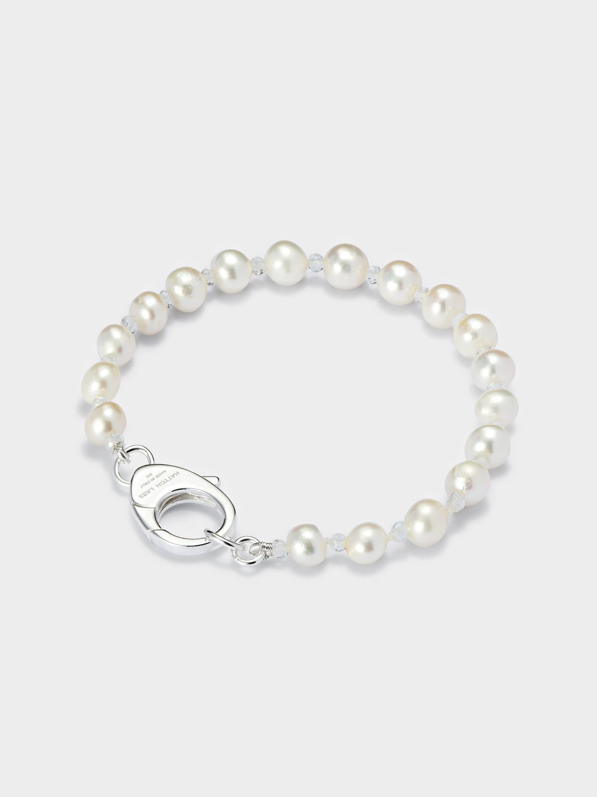 AW23 White Crystal Pearl Bracelet