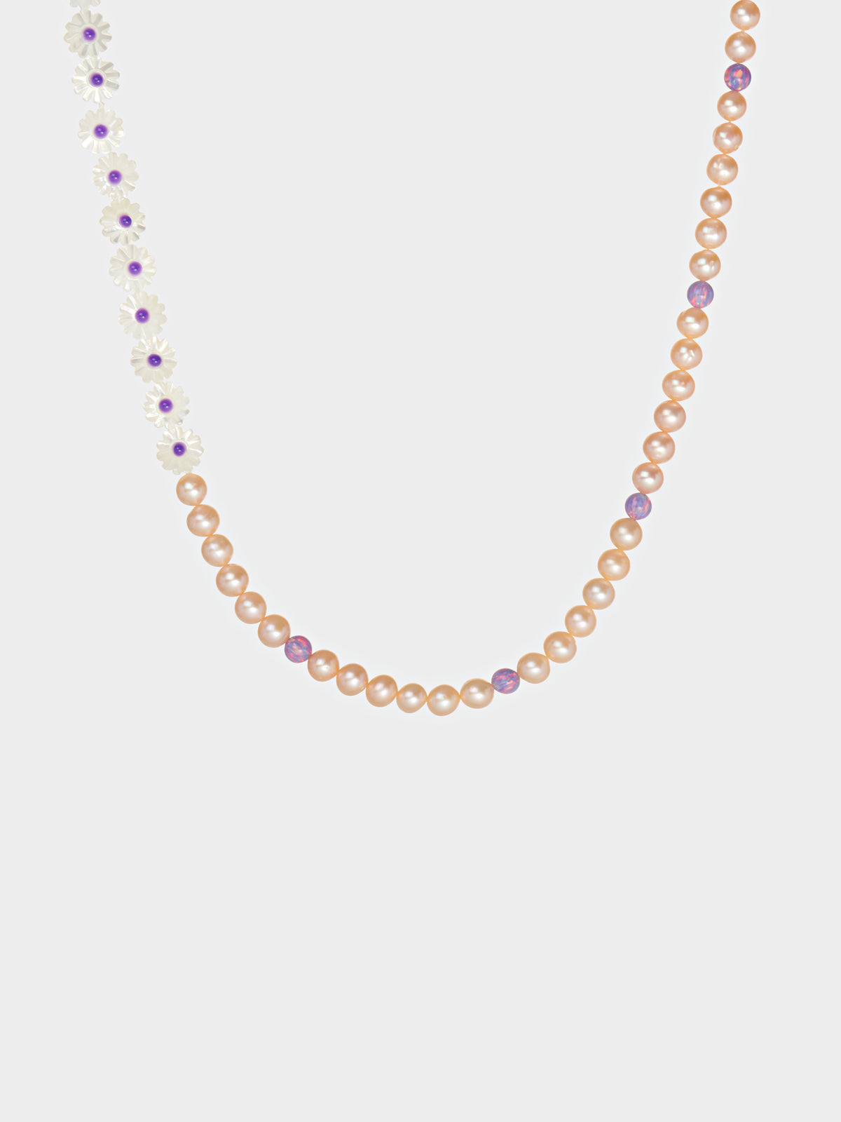 Hatton Labs x Botter Stone Set Purple Flowers Pearl Chain