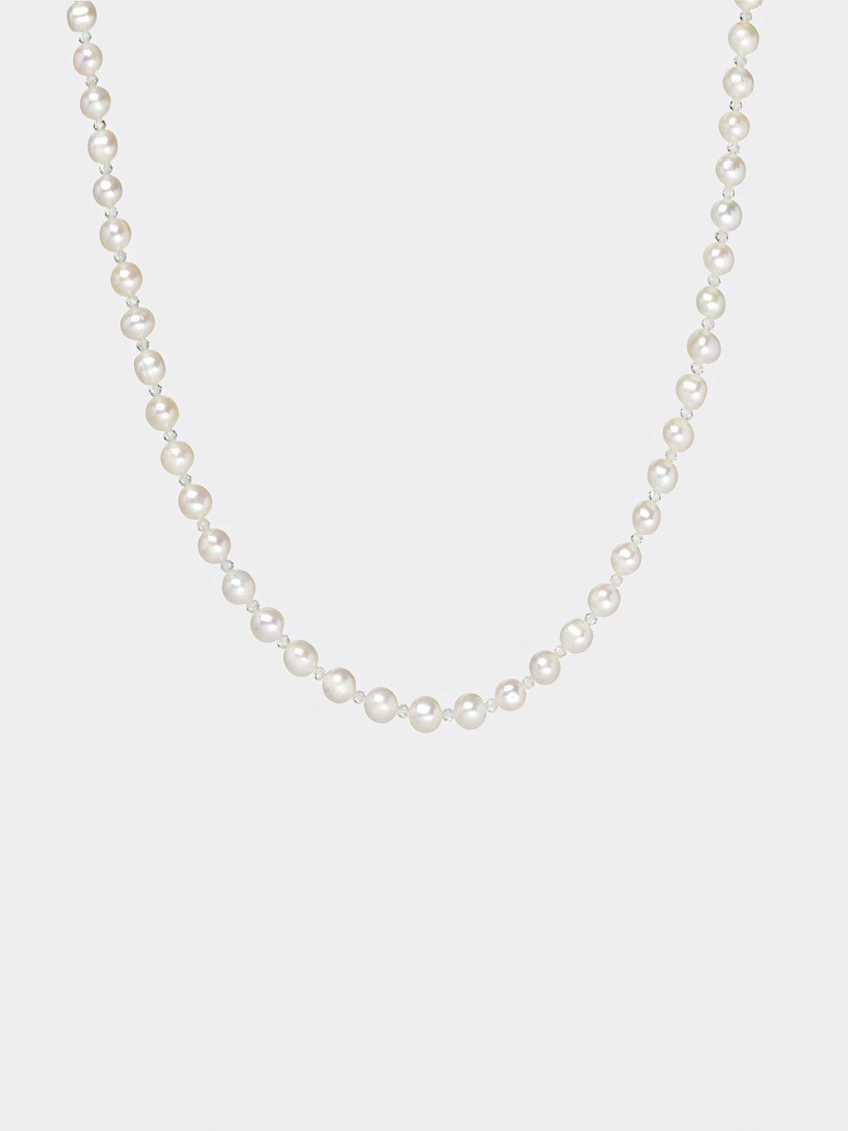AW23 White Crystal Pearl Chain