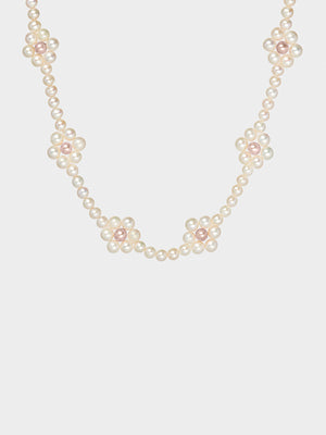 Pink Daisy Pearl Chain