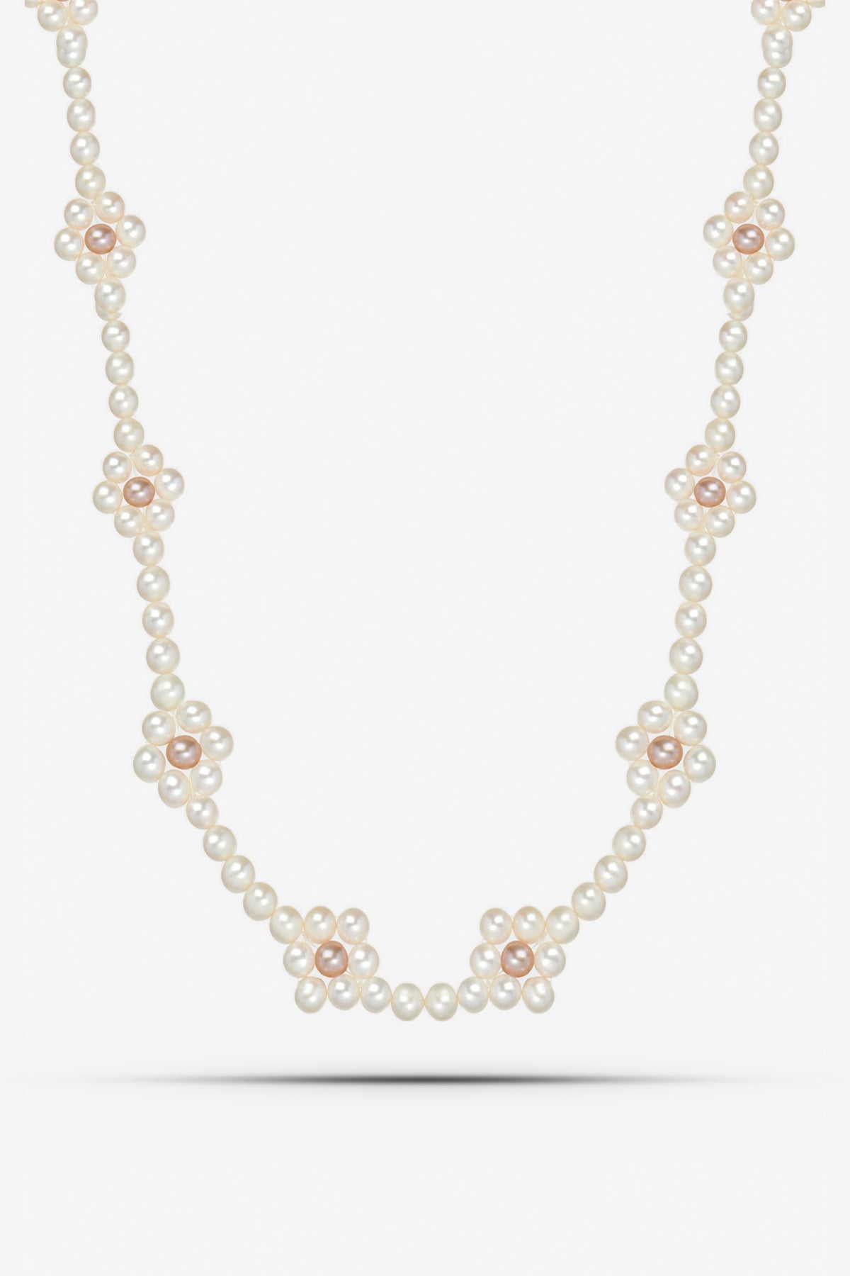 White and Pink Daisy Pearl Chain