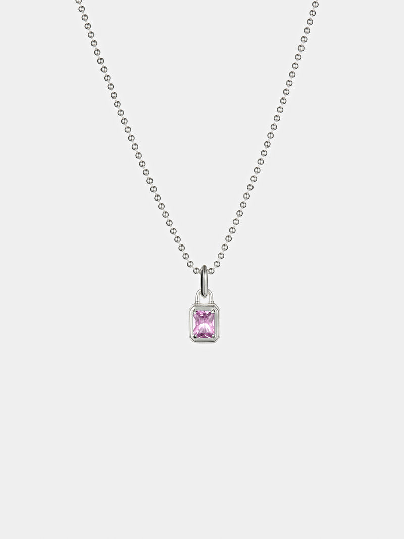 AW23 Pink Mini Solitaire Pendant