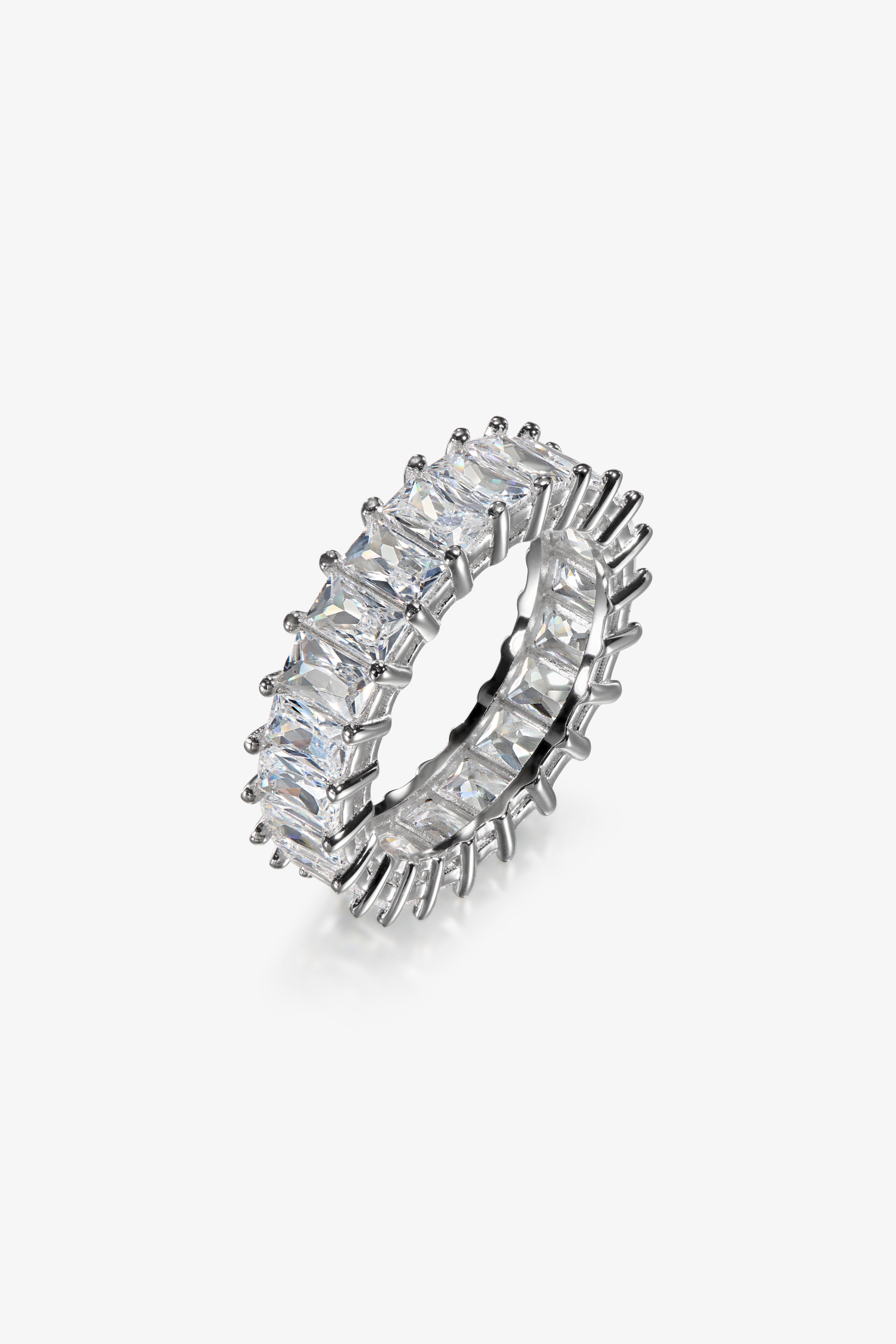 White Baguette Eternity Ring