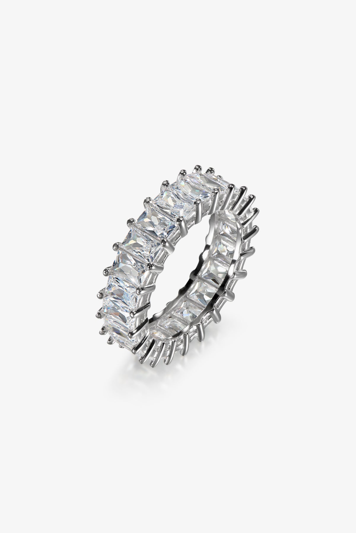 White Baguette Eternity Ring