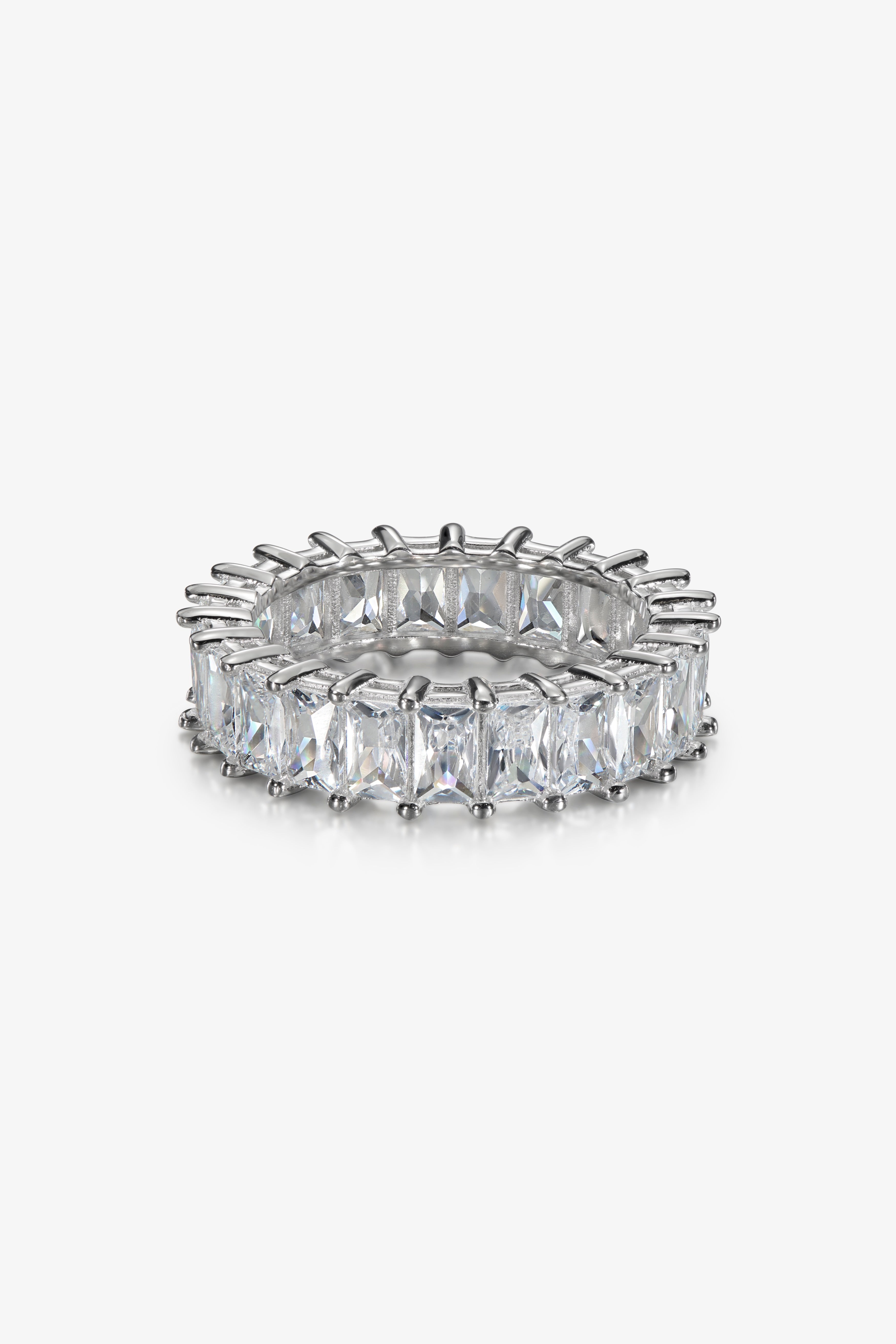 White Baguette Eternity Ring